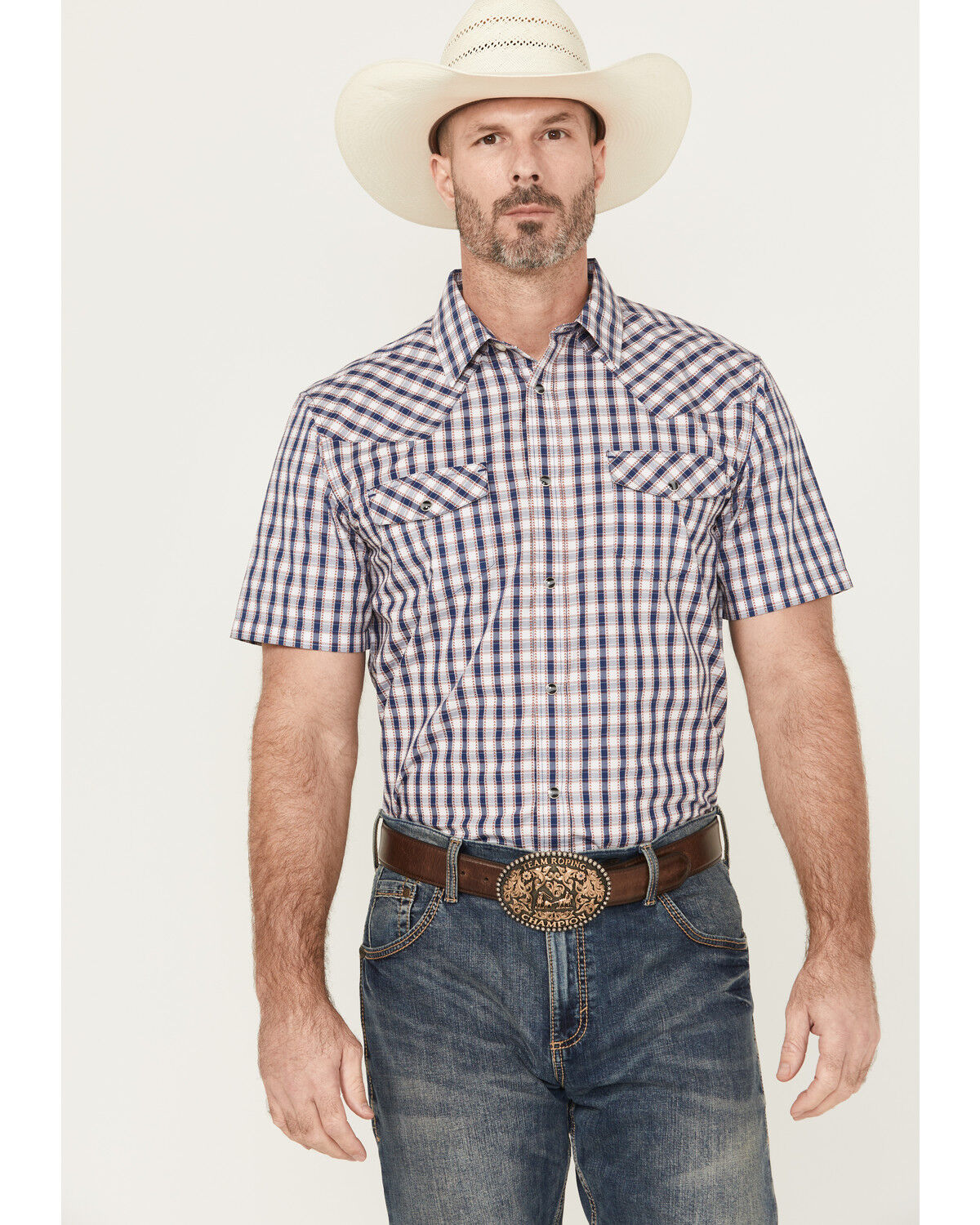 Men's Gibson Trading Co Pointed Arrow 2 Plaid Print Short Sleeve Snap