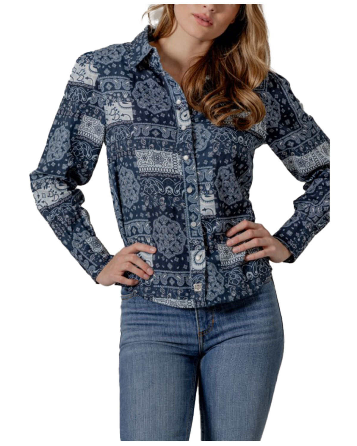 Women's Kimes Ranch Winnie Bandana Print Long Sleeve Button-Down Weste