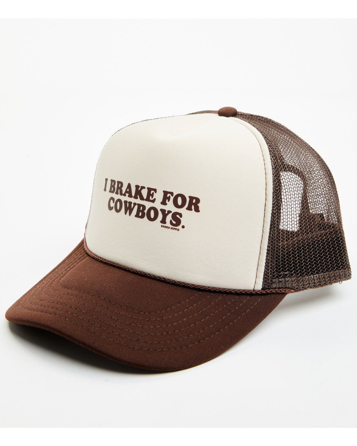 Women's Rodeo Hippie I Brake For Cowboys Trucker Cap
