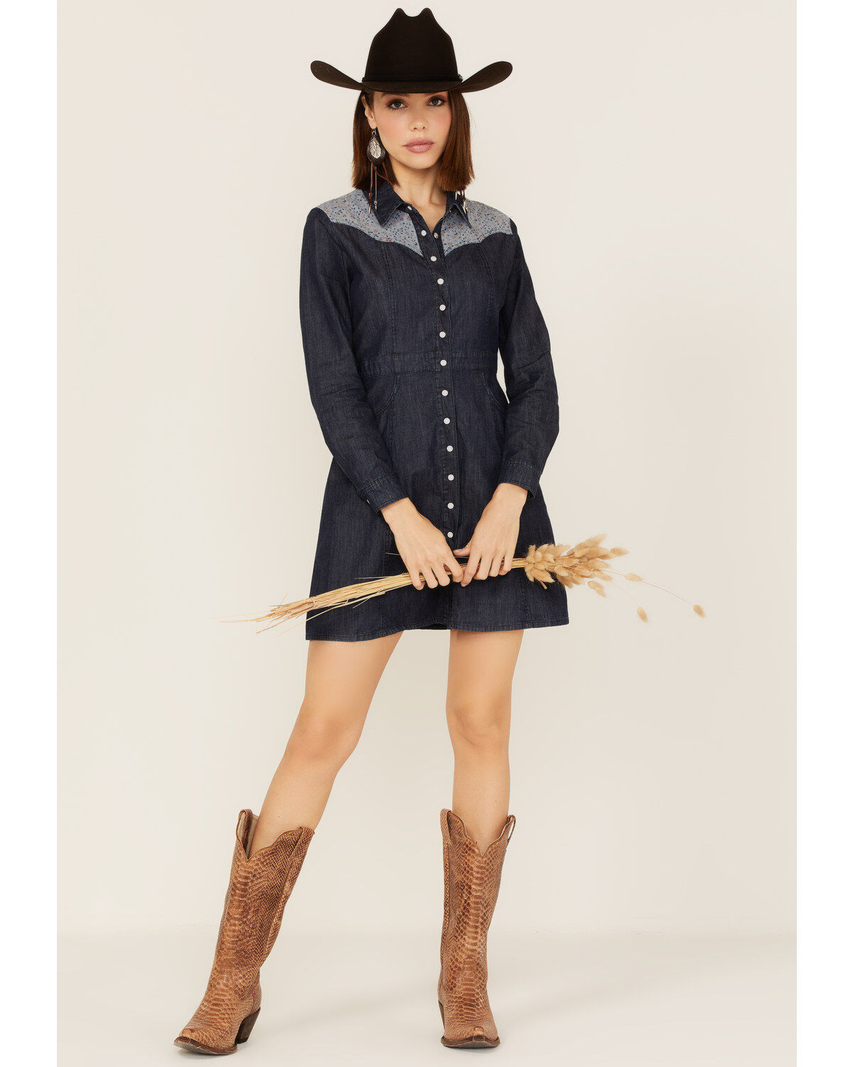 Women's Maggie Sweet Remedios Long Sleeve Western Mini Dress