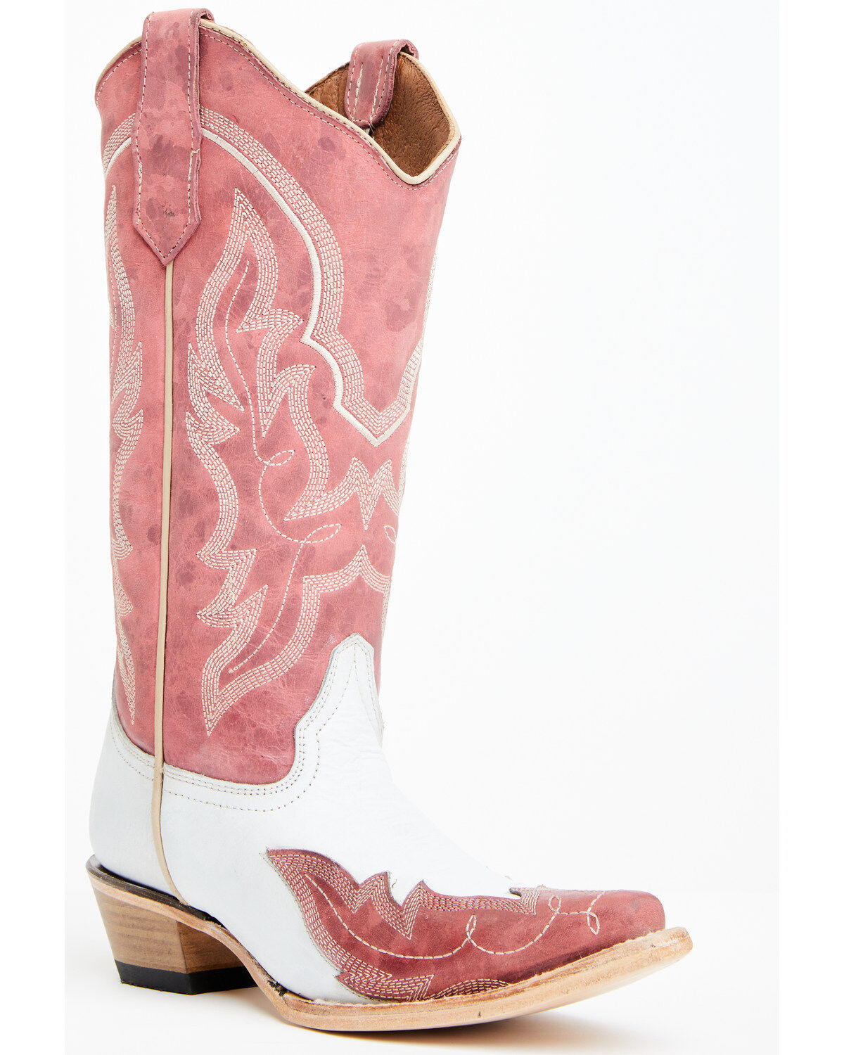Women's Circle G Wingtip Overlay Western Boots - Snip Toe