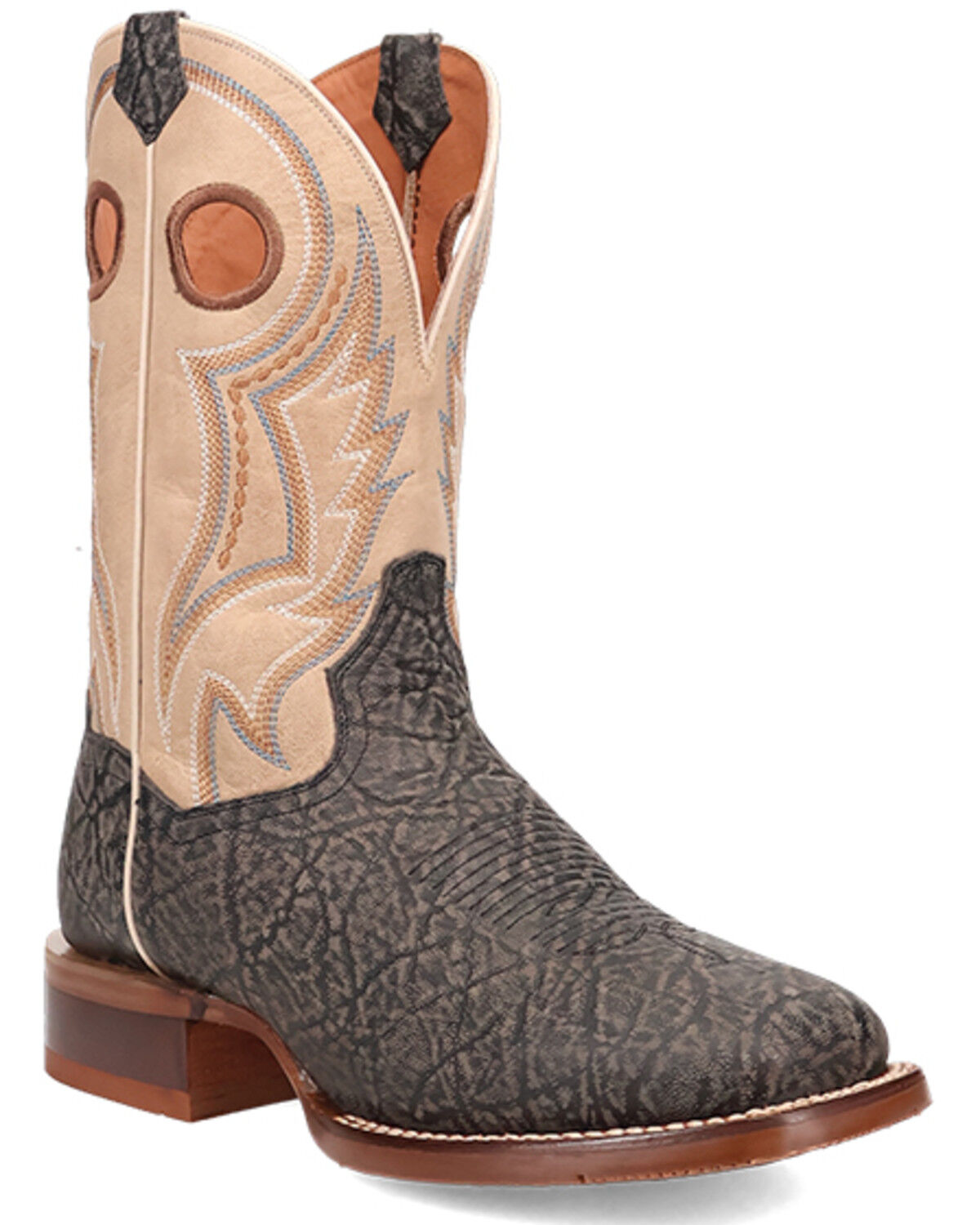 Men's Dan Post Elephant Print Western Boots - Broad Square Toe