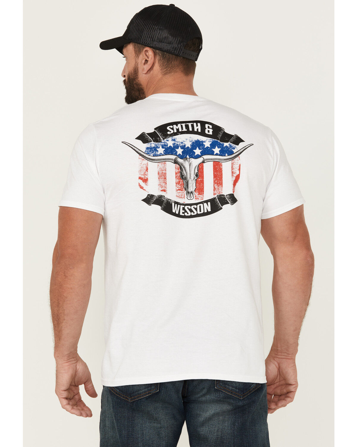 Men's Smith & Wesson Freedom Bull Skull Short Sleeve Graphic T-Shirt