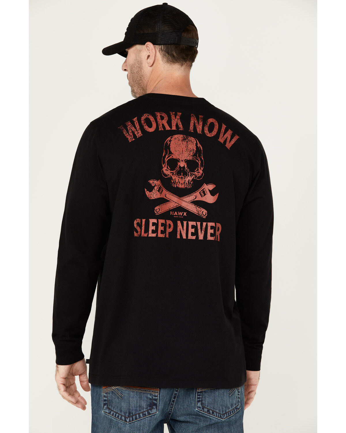 Men's Hawx Never Sleep Long Sleeve Graphic T-Shirt