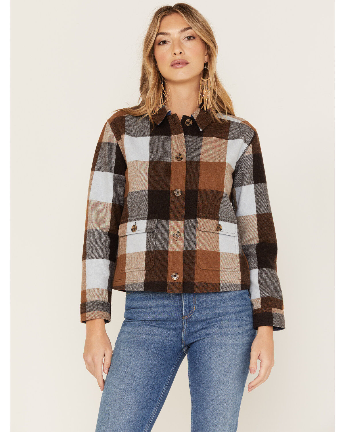 Women's Idyllwind Plaid Print Pocket Days Shacket
