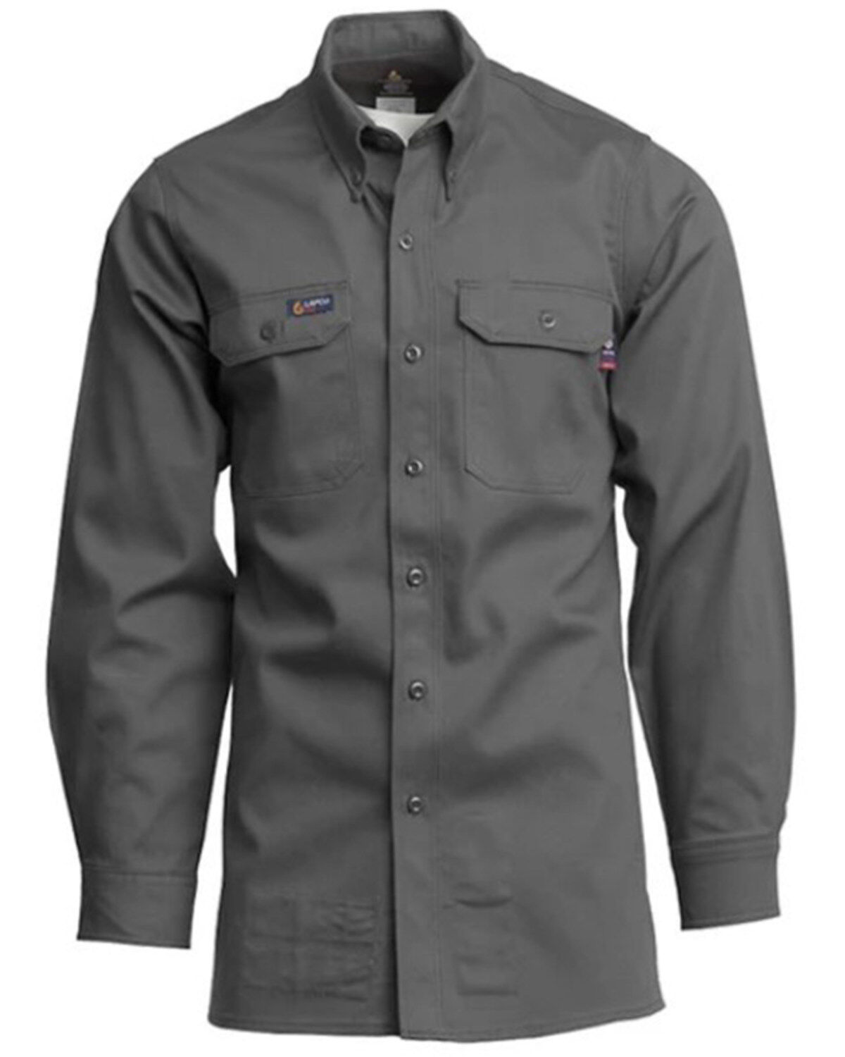 Men's Lapco FR Solid Long Sleeve Button-Down Western Work Shirt - Big