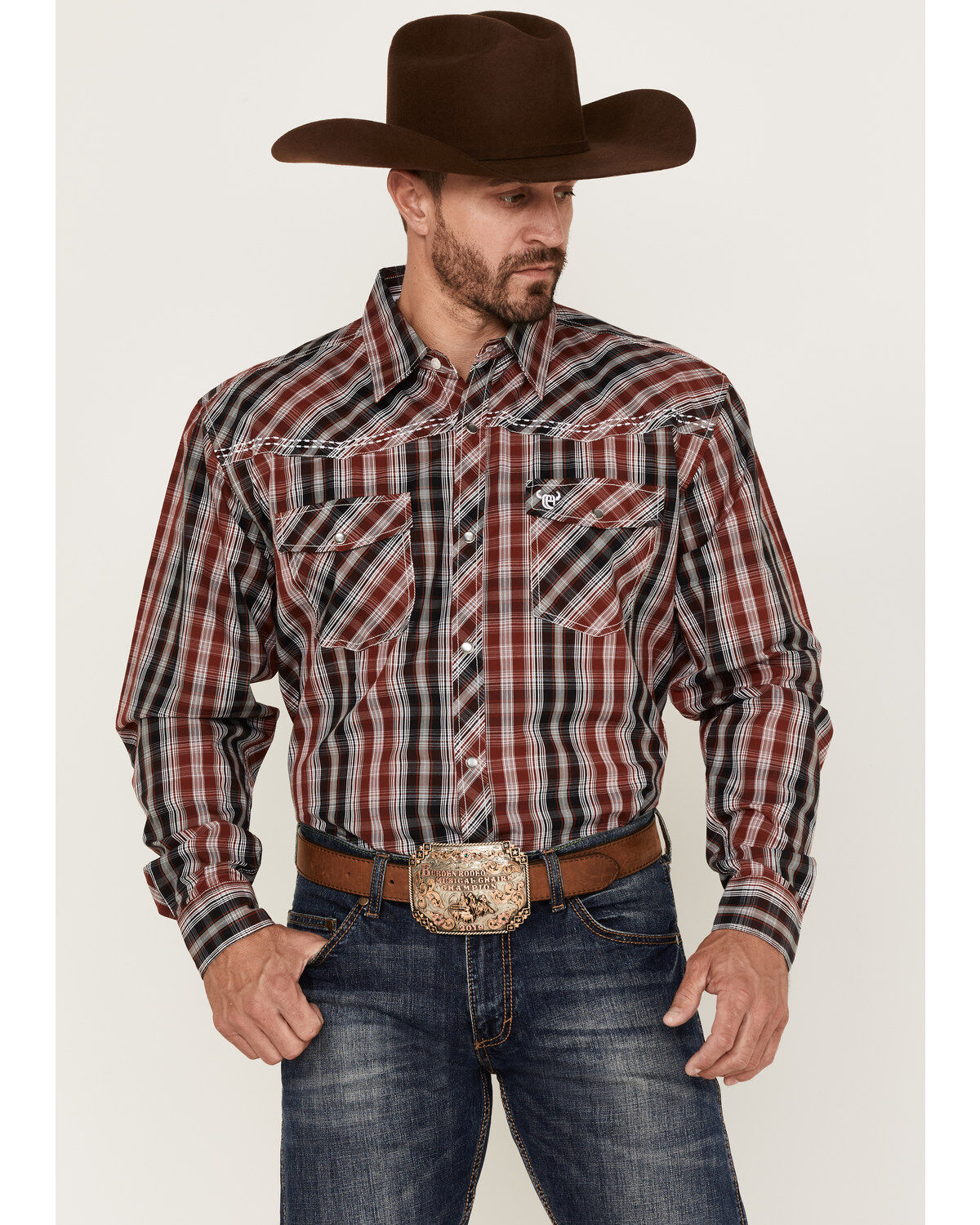 Men's Cowboy Hardware Arroyo Large Plaid Snap Western Shirt
