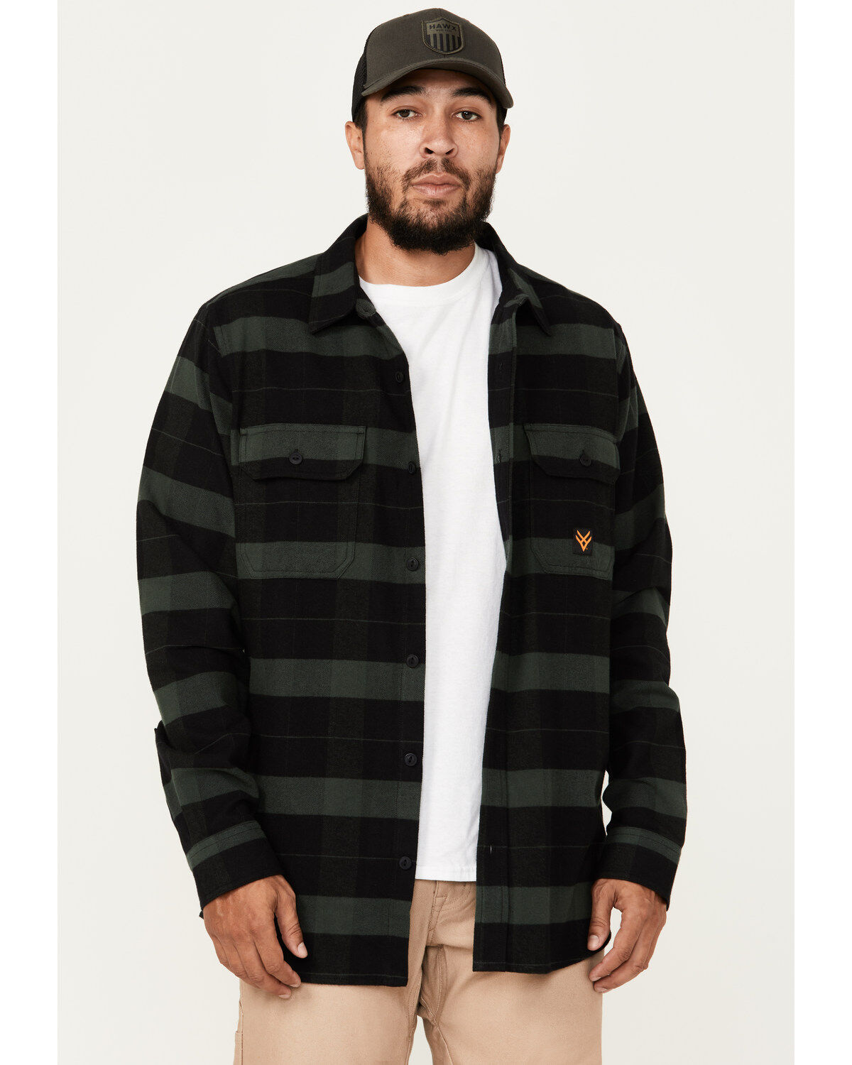 Men's Hawx Flannel Button-Down Work Shirt