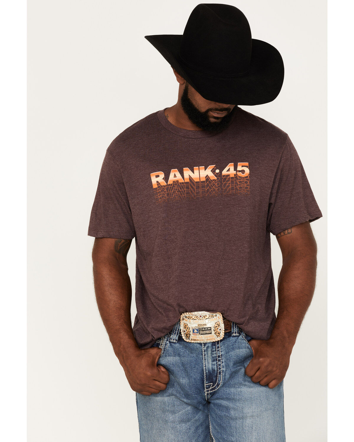 Men's RANK 45 Serape Shadow Logo Short Sleeve Graphic T-Shirt