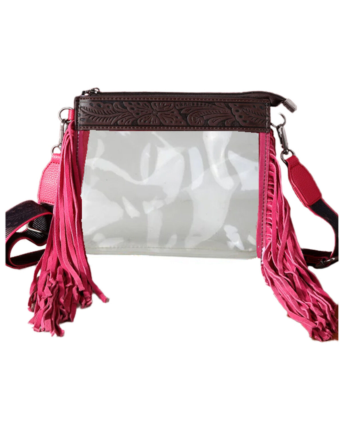 Women's Montana West Fringe Clear Crossbody Bag