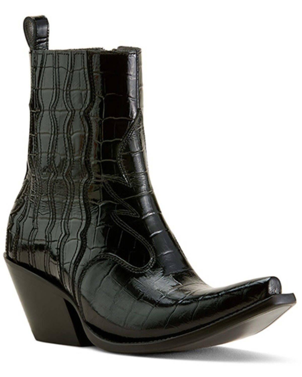 Women's Ariat Jade Crocodile Print Western Booties - Snip Toe