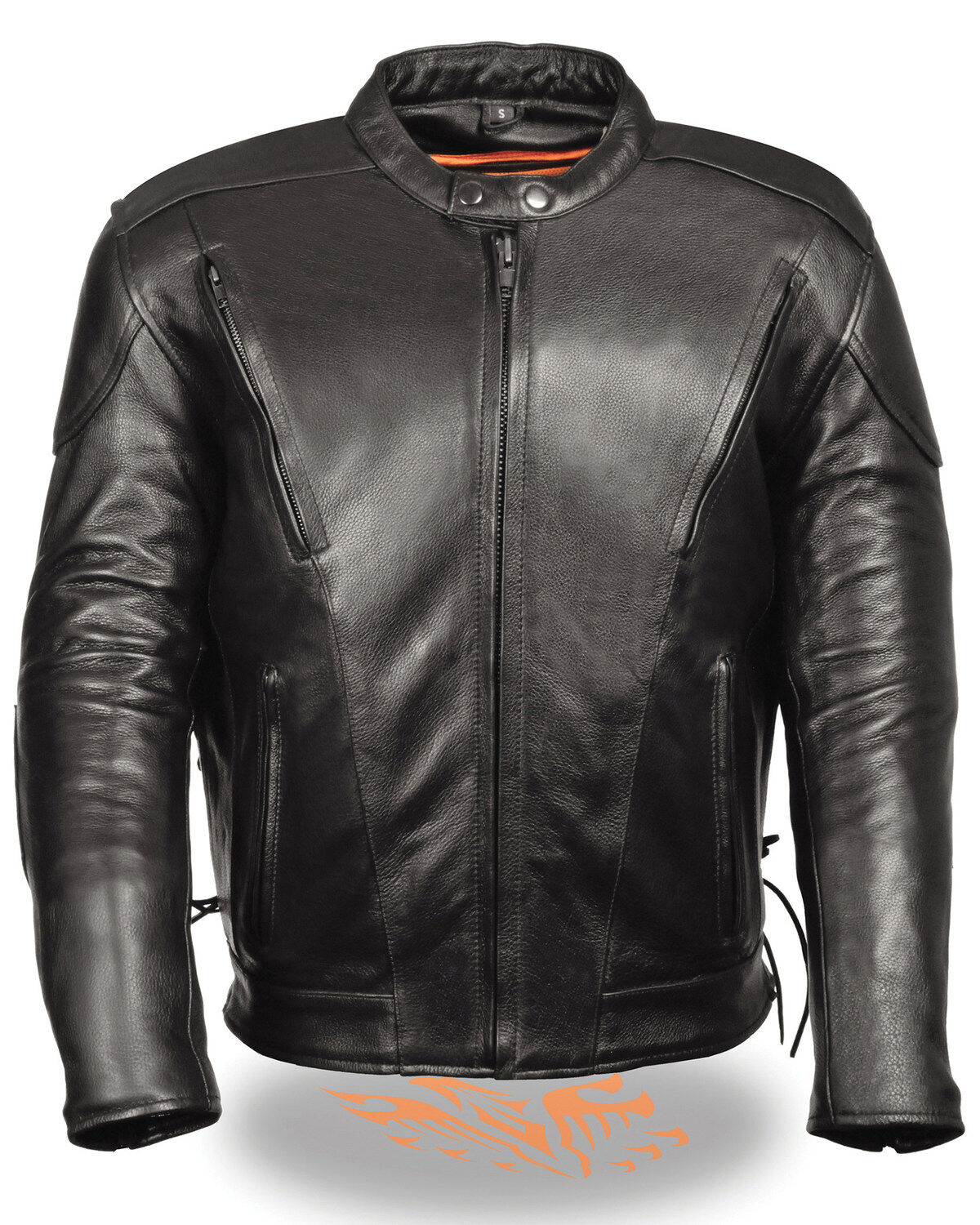 Men's Milwaukee Leather Side Lace Vented Scooter Jacket