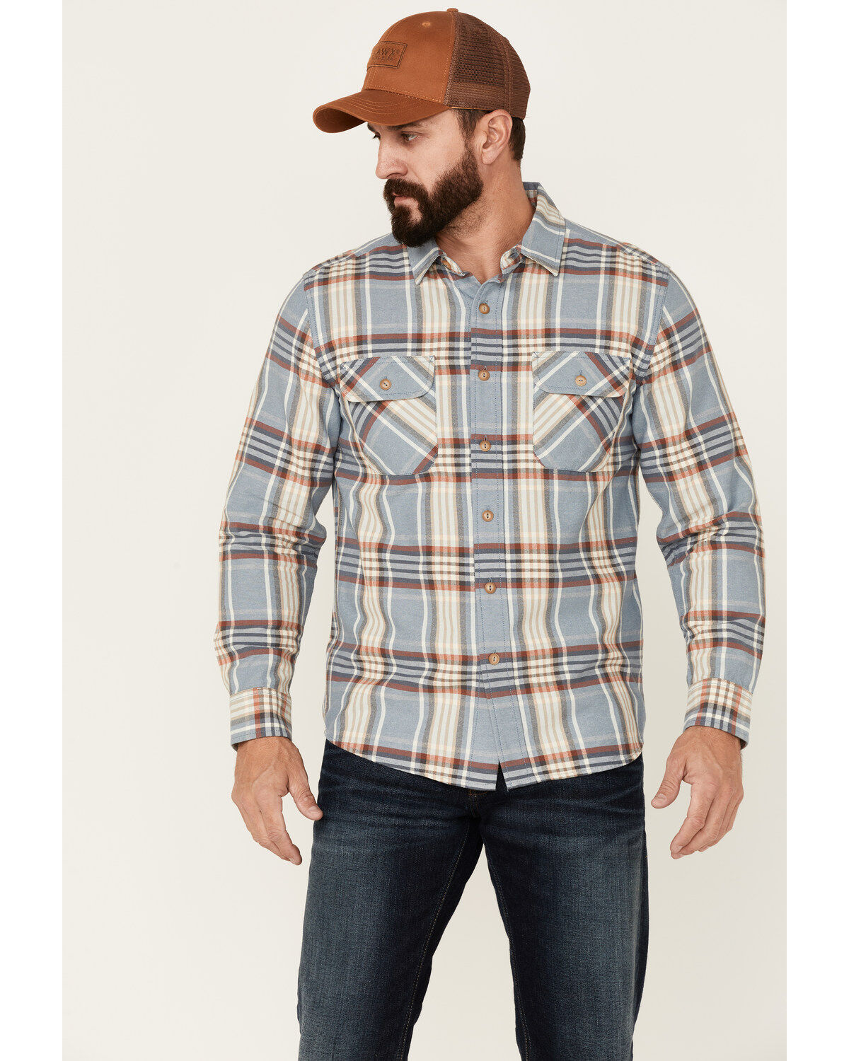 Men's Pendleton Beach Shack Large Plaid Print Long Sleeve Button Down