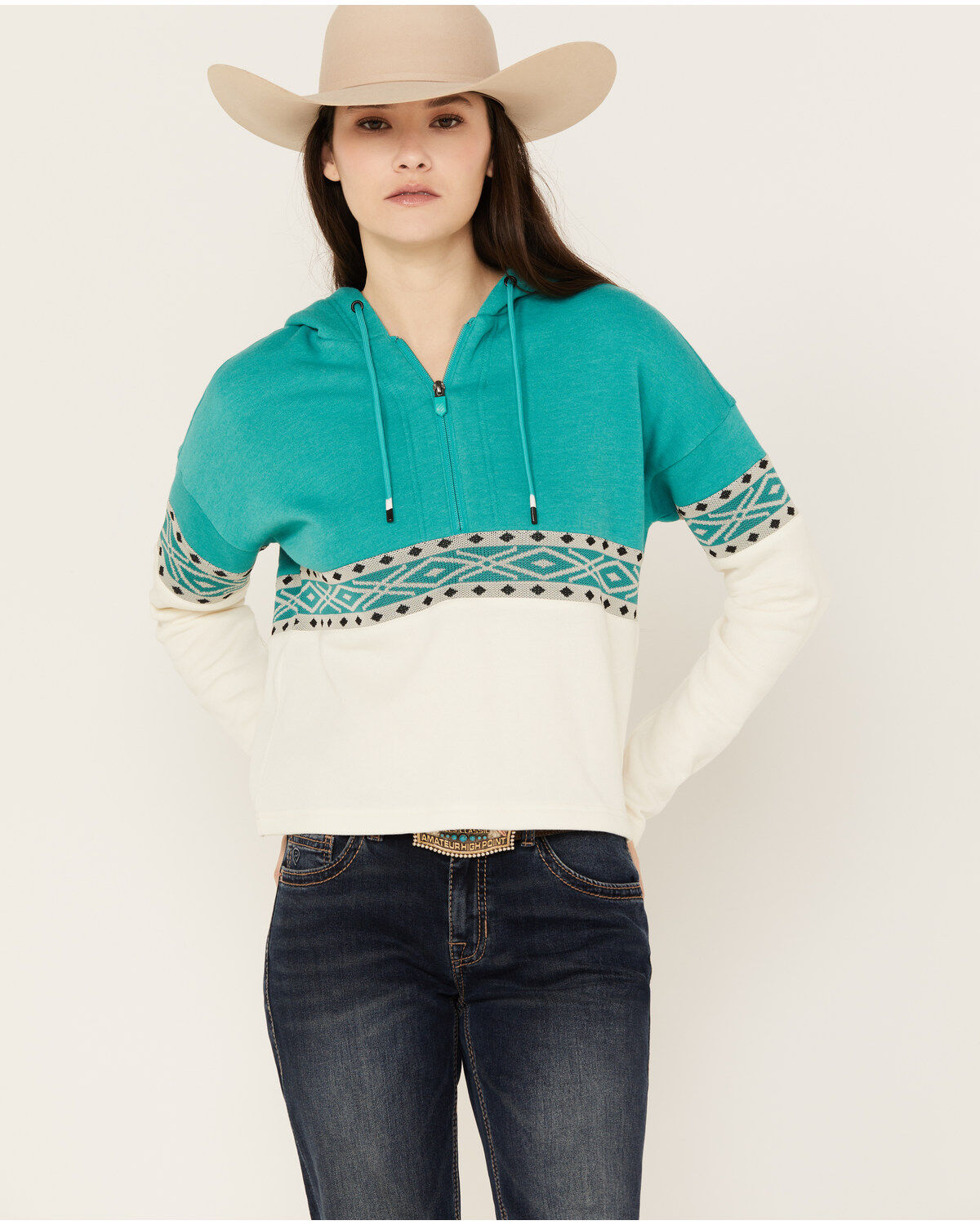 Women's RANK 45 Half Zip Hooded Pullover