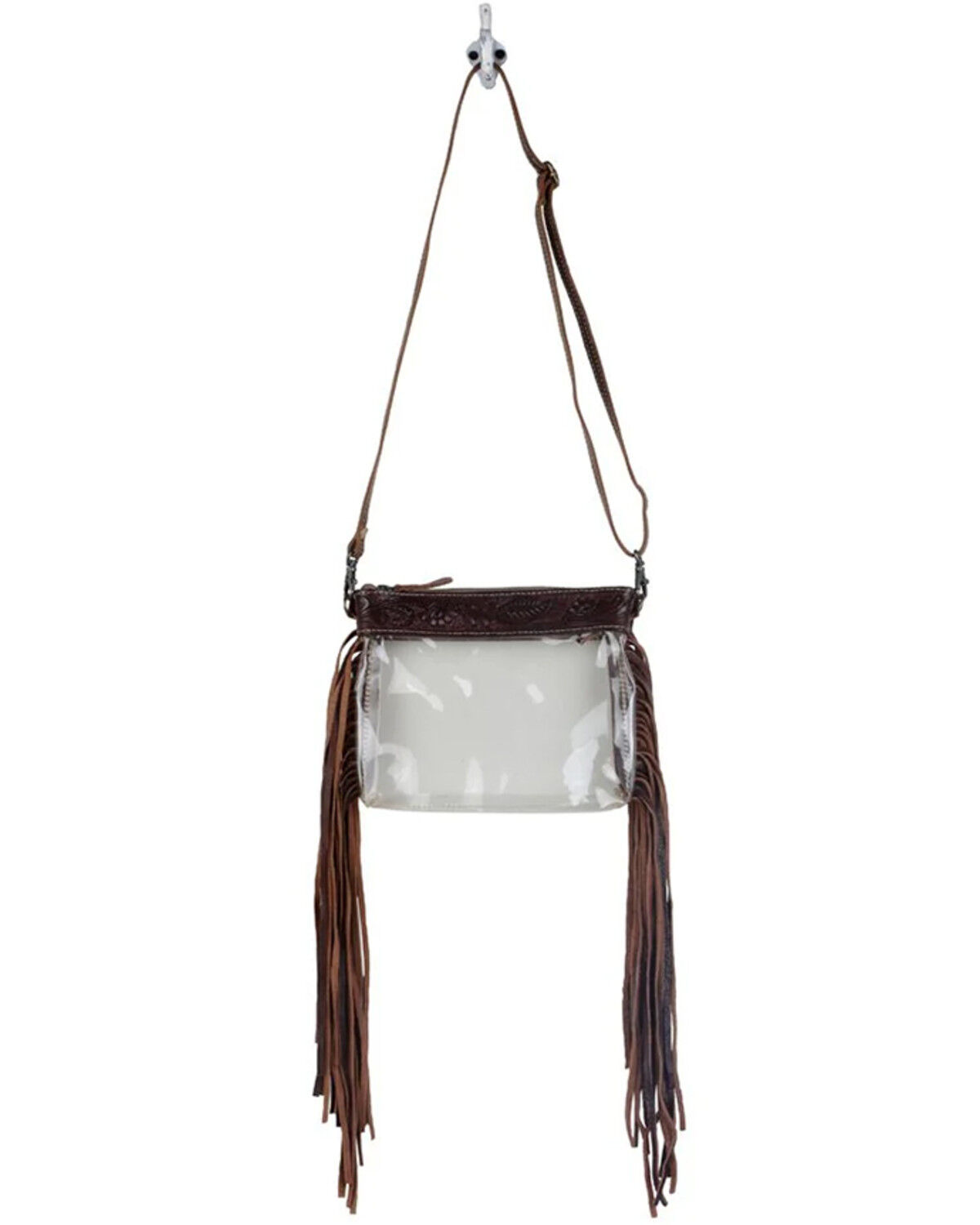 Women's Montana West Fringe Stadium Clear Crossbody Bag
