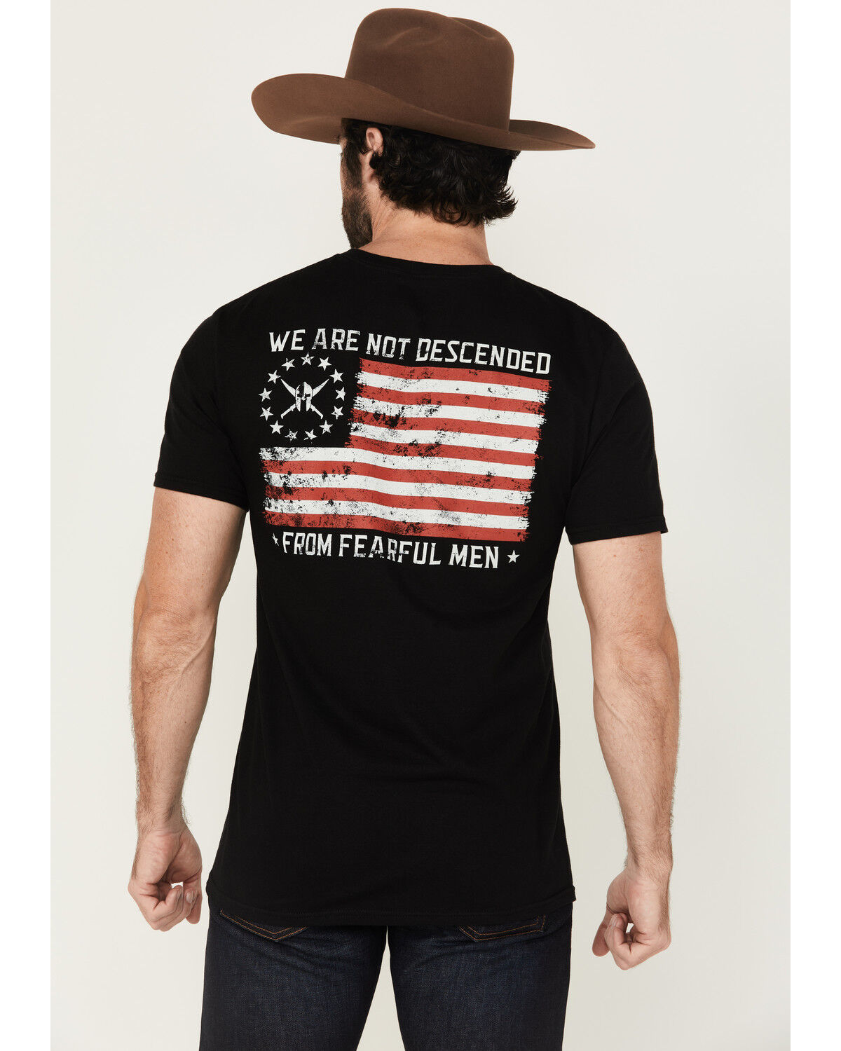 Men's Kick Brass We Are Not Descended From Fearful Men Short Sleeve Gr