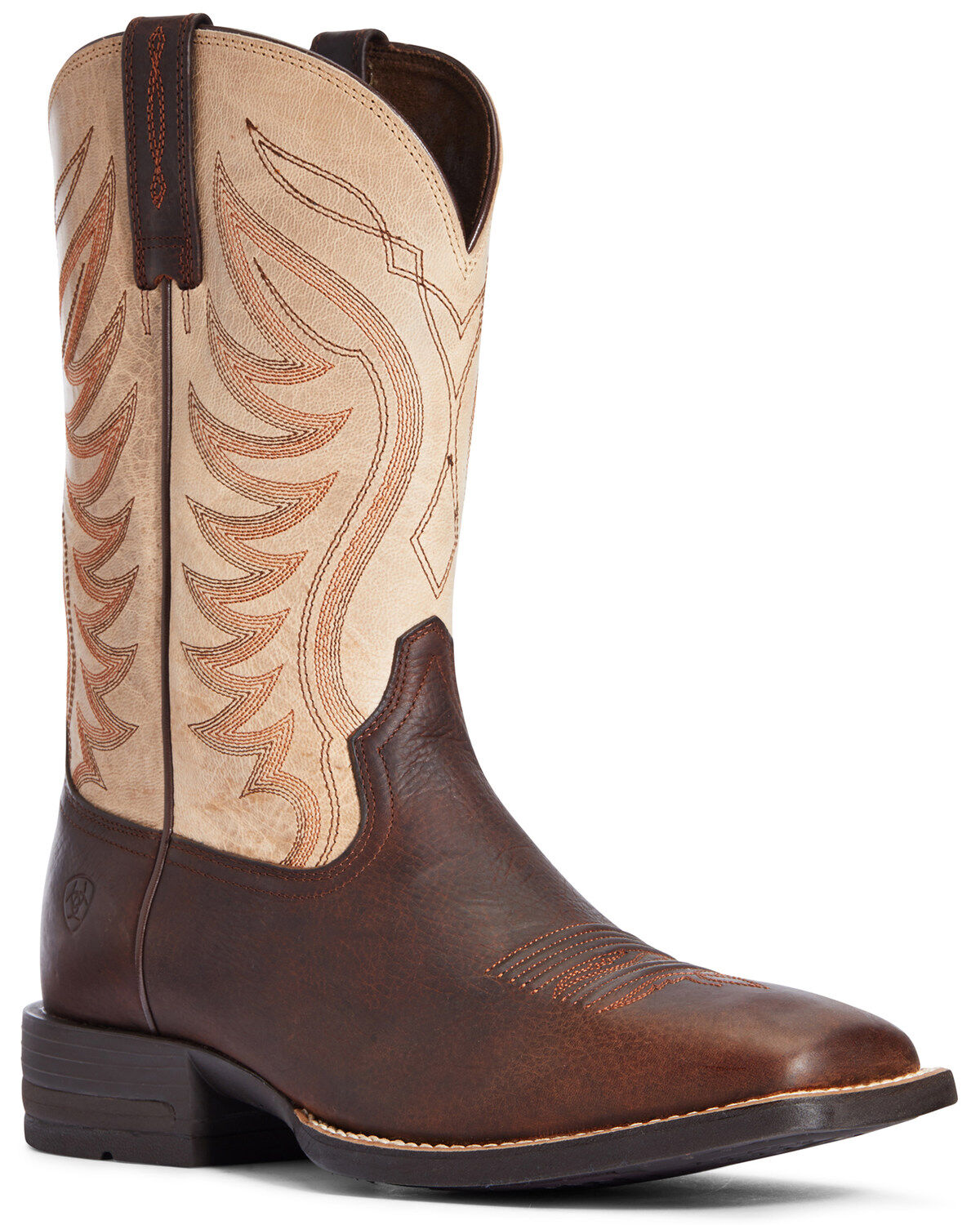 Men's Ariat Amos Barley Western Performance Boots - Broad Square Toe