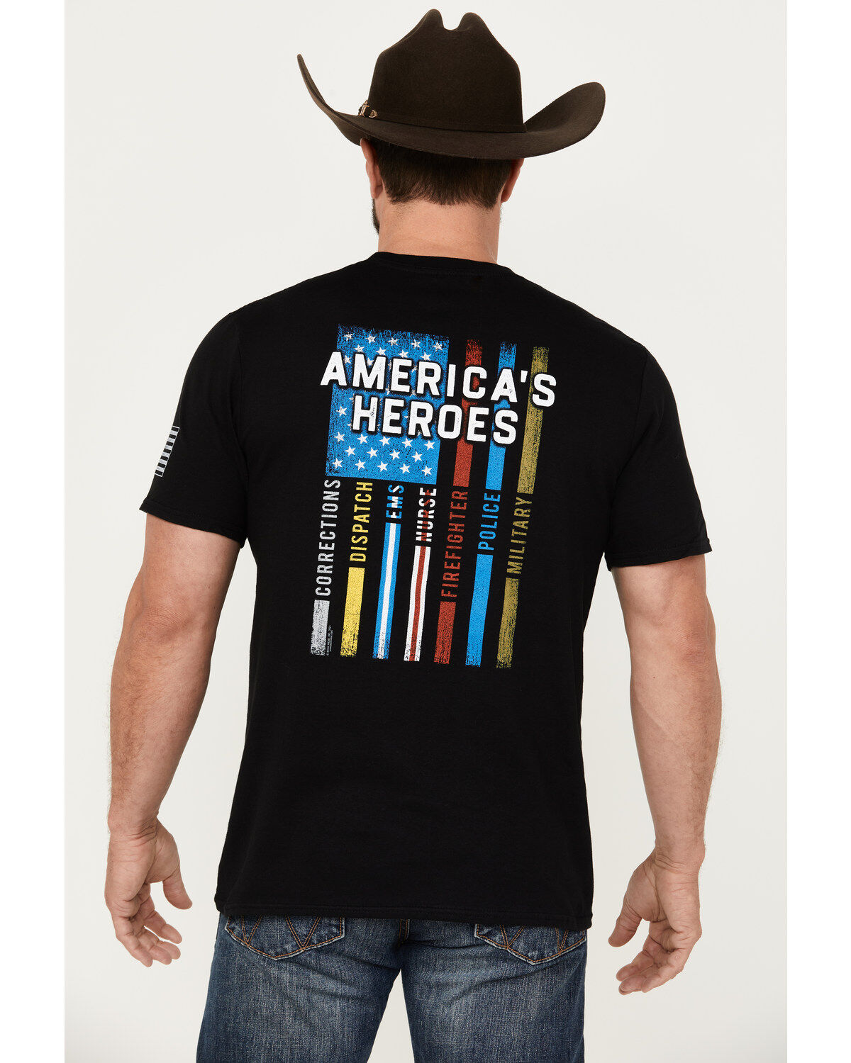 Men's Buck Wear America's Heroes Short Sleeve Graphic T-Shirt