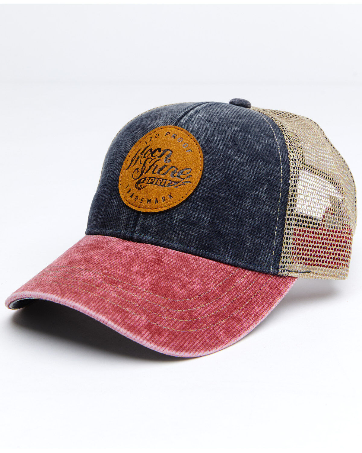 Men's Moonshine Spirit Circle Logo Medallion Patch Mesh Cap
