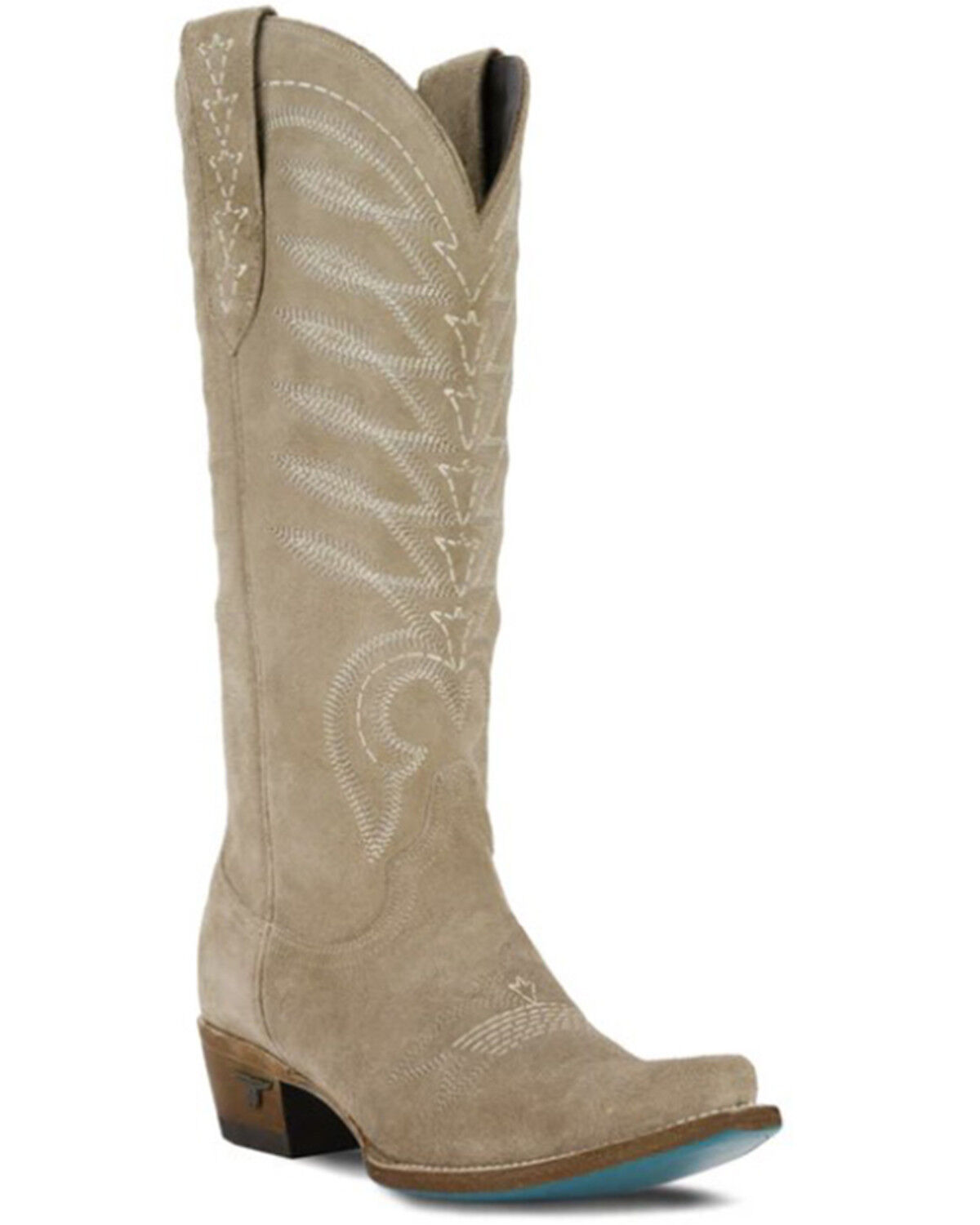 Women's Lane Squash Blossom Suede Tall Western Boots - Snip Toe