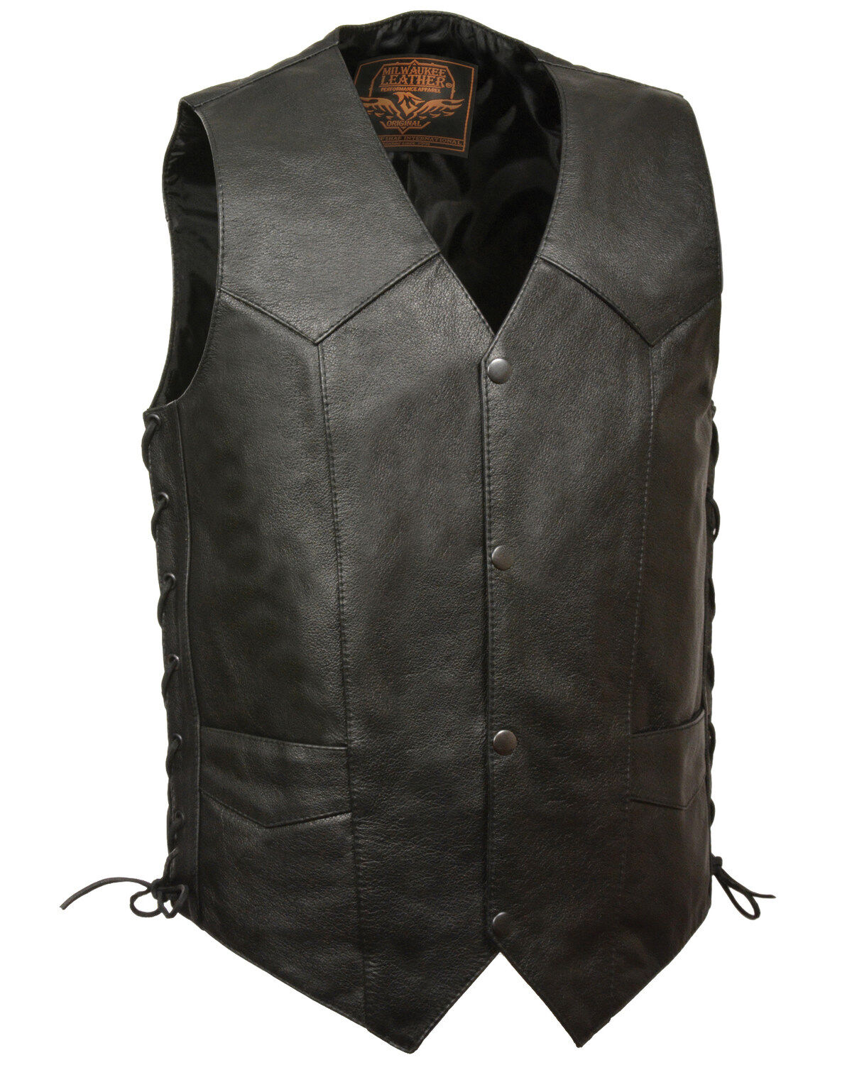 Men's Milwaukee Leather 58-60 Classic Side Lace Vest