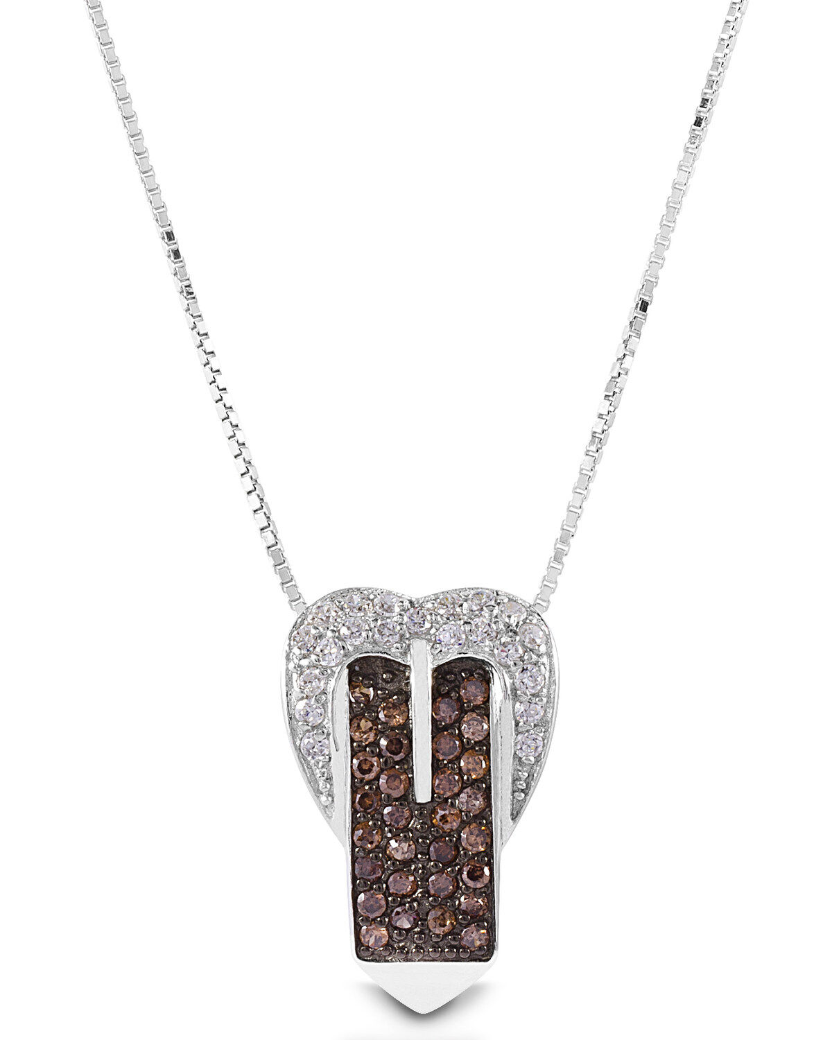 Women's Kelly Herd Western Cognac Buckle Necklace