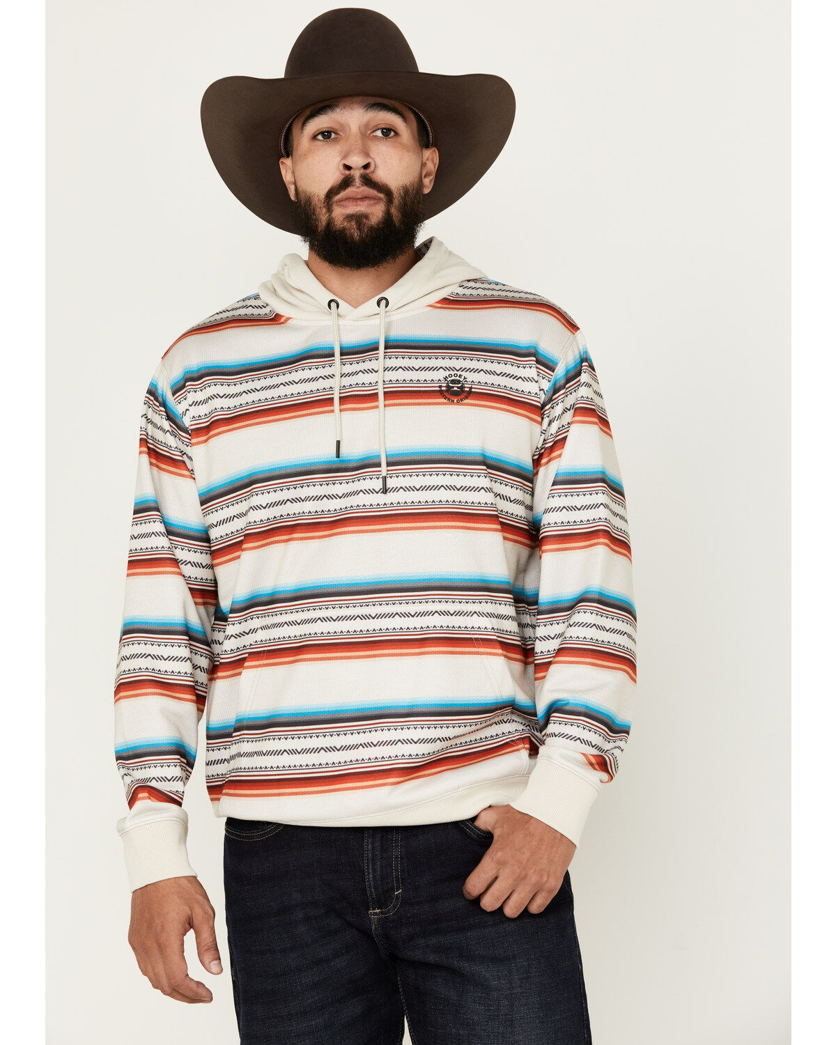 Men's Hooey Mesa Serape Striped Hooded Sweatshirt
