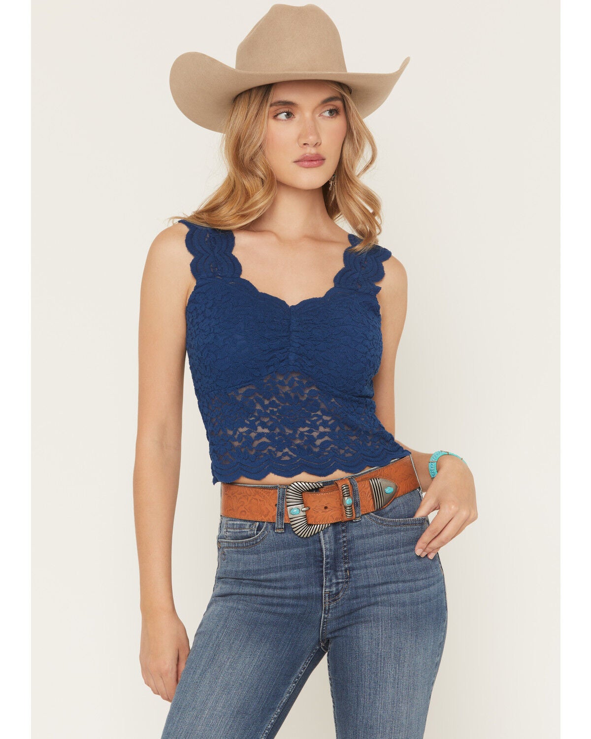 Women's Shyanne Solid Lace Tank Top