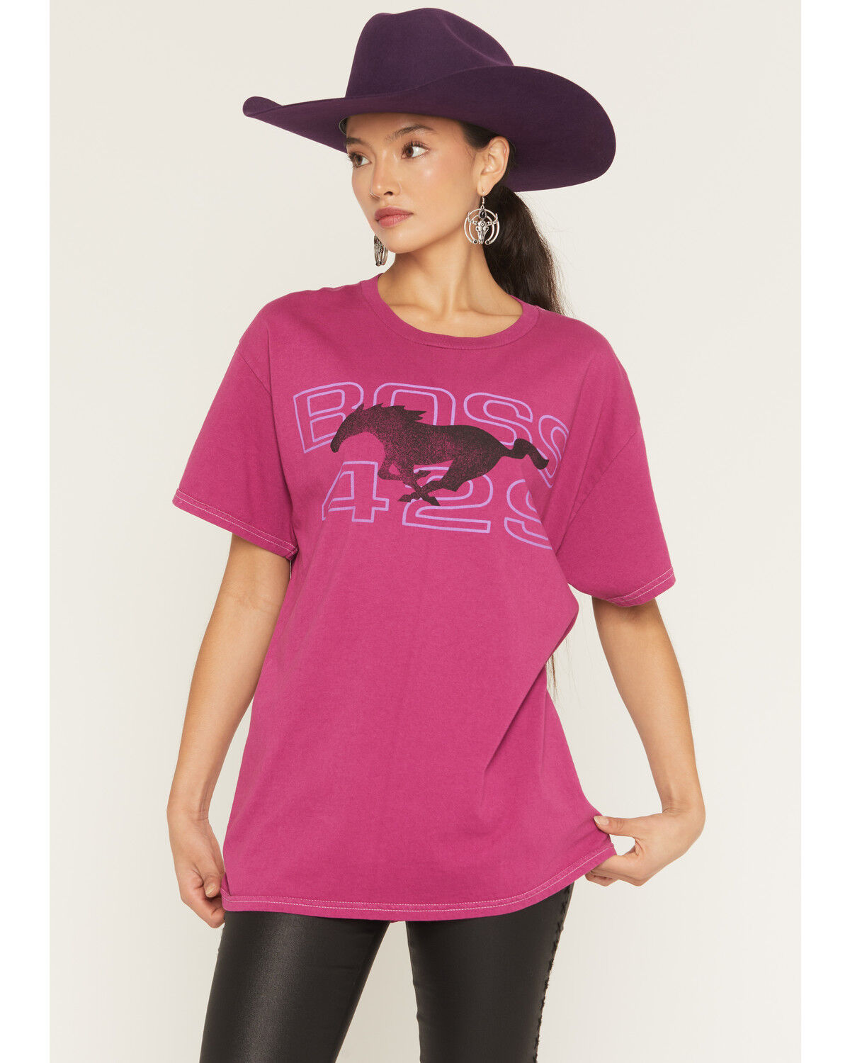 Women's Merch Traffic Ford Mustang Short Sleeve Graphic Tee