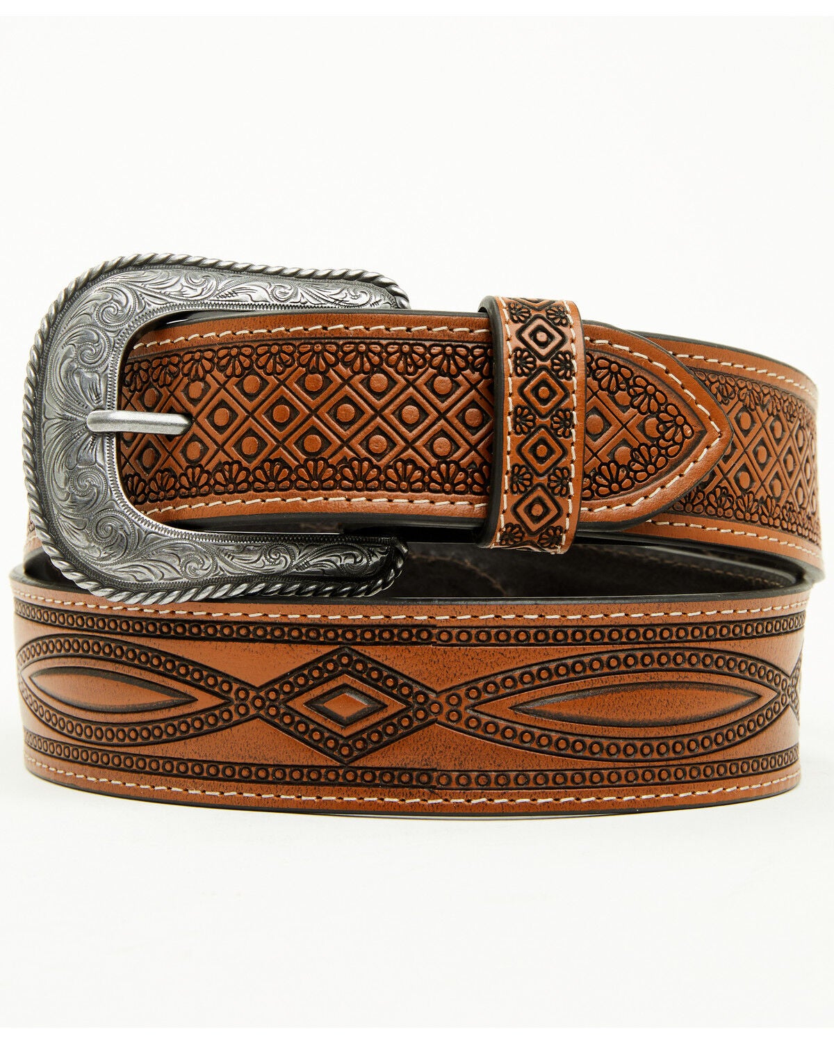 Men's Cody James Geo Embossed Western Belt