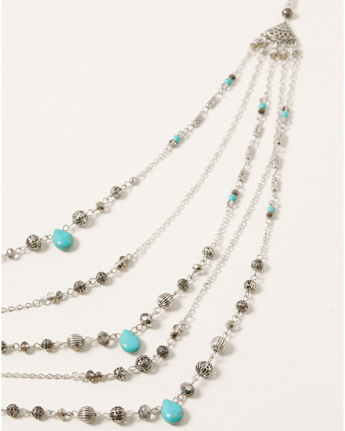 Women's Shyanne Shimmer Concho Multi Strand Waterfall Set