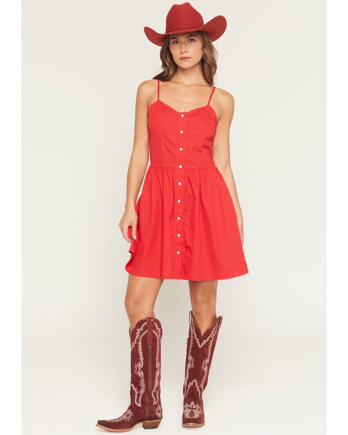 Women's Wrangler Sleeveless Snap Denim Mini Dress