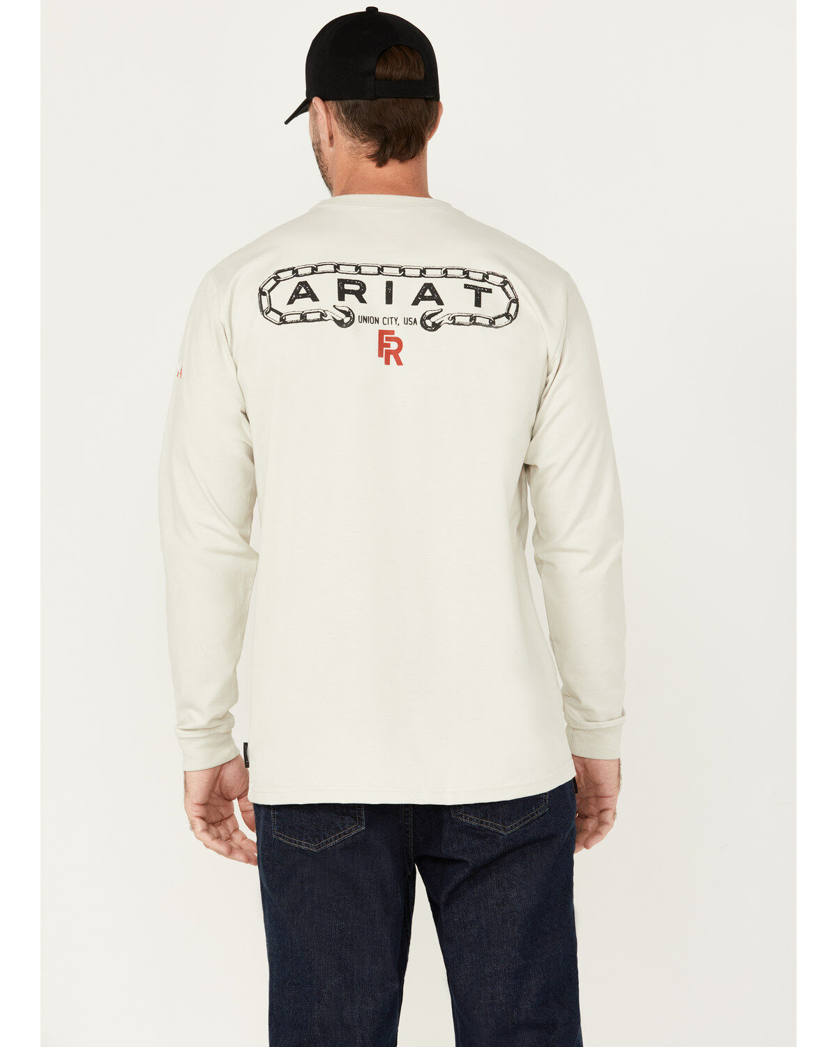 Men's Ariat FR Chain Hook Long Sleeve Graphic Work T-Shirt