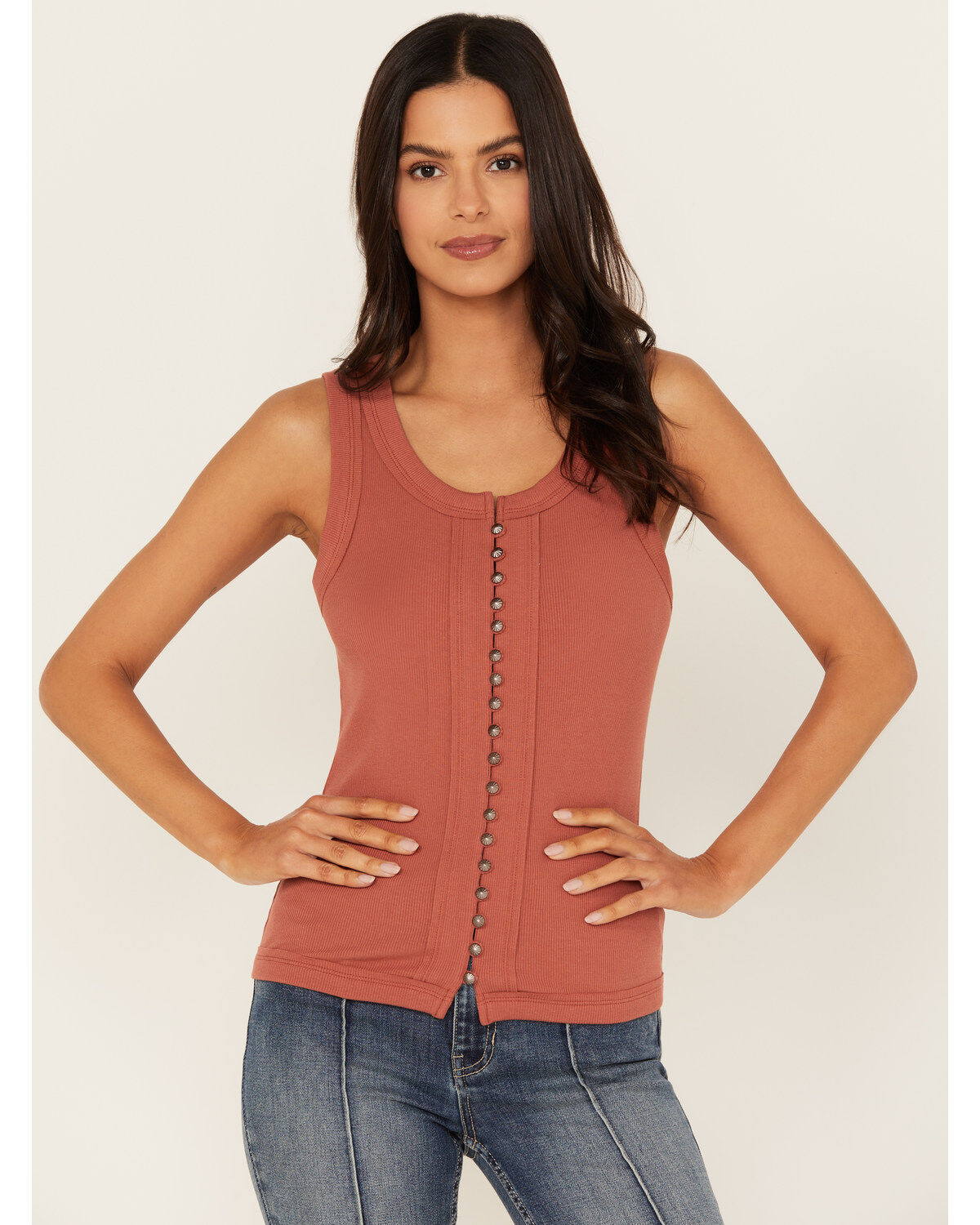 Women's Idyllwind Edna Button Front Ribbed Tank