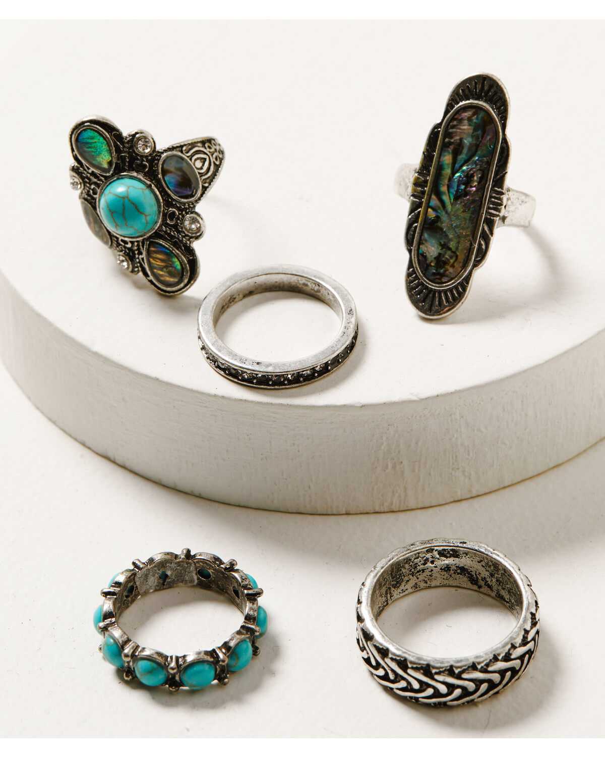 Women's Shyanne Shimmer Concho 5pc Ring Set