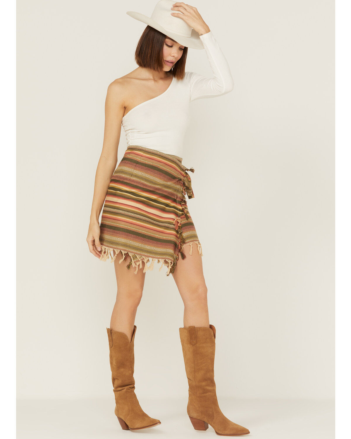 Women's Tasha Polizzi Monument Valley Serape Wrap Fringe Skirt