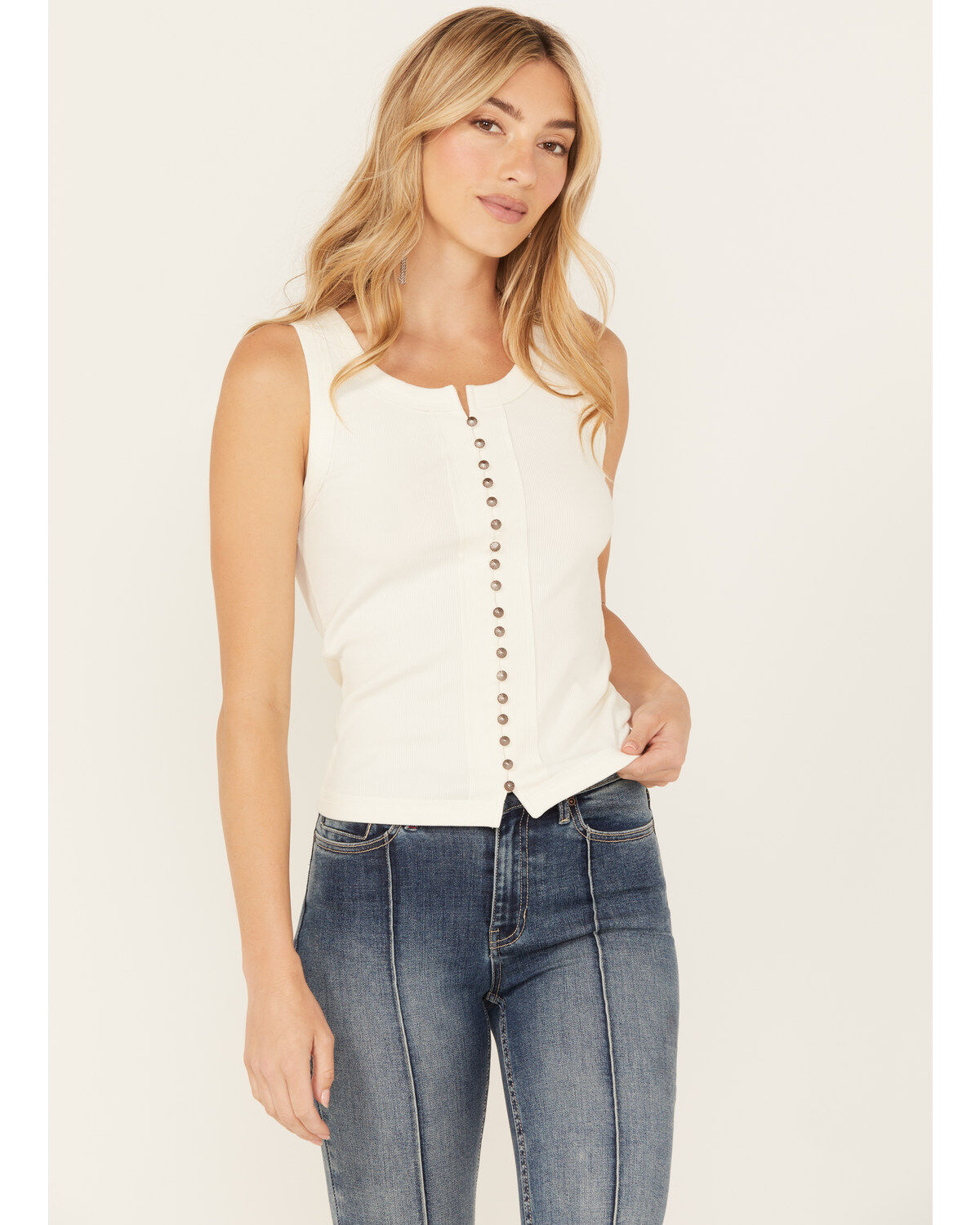 Women's Idyllwind Edna Button Front Ribbed Tank