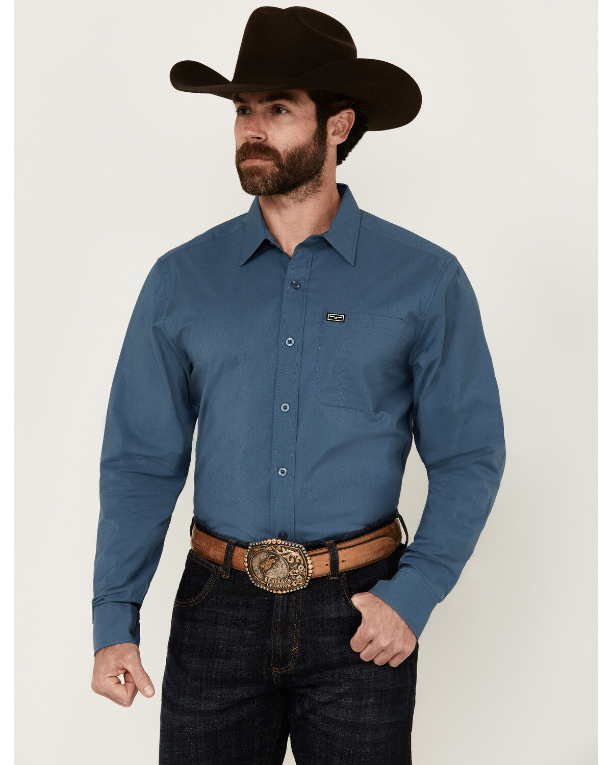 Men's Kimes Ranch Linville Solid Long Sleeve Button-Down Performance W