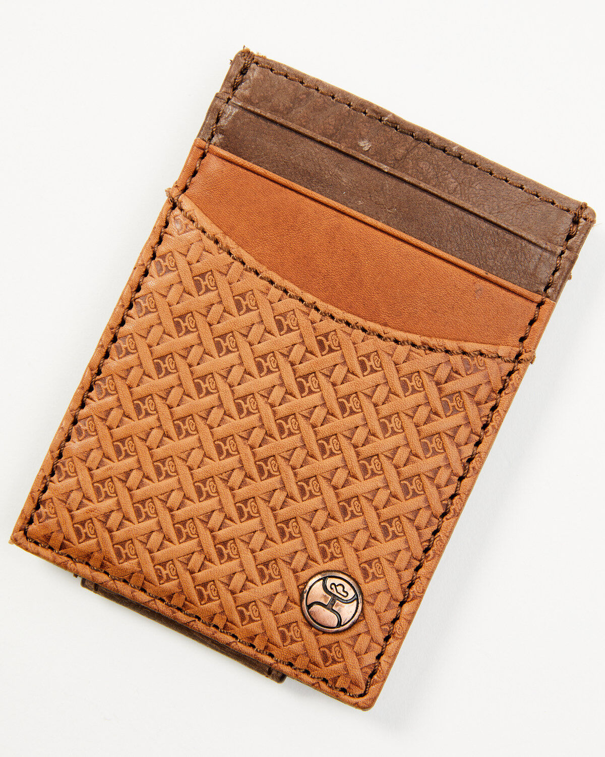 Men's Hooey Hands Up Basket Weave Money Clip