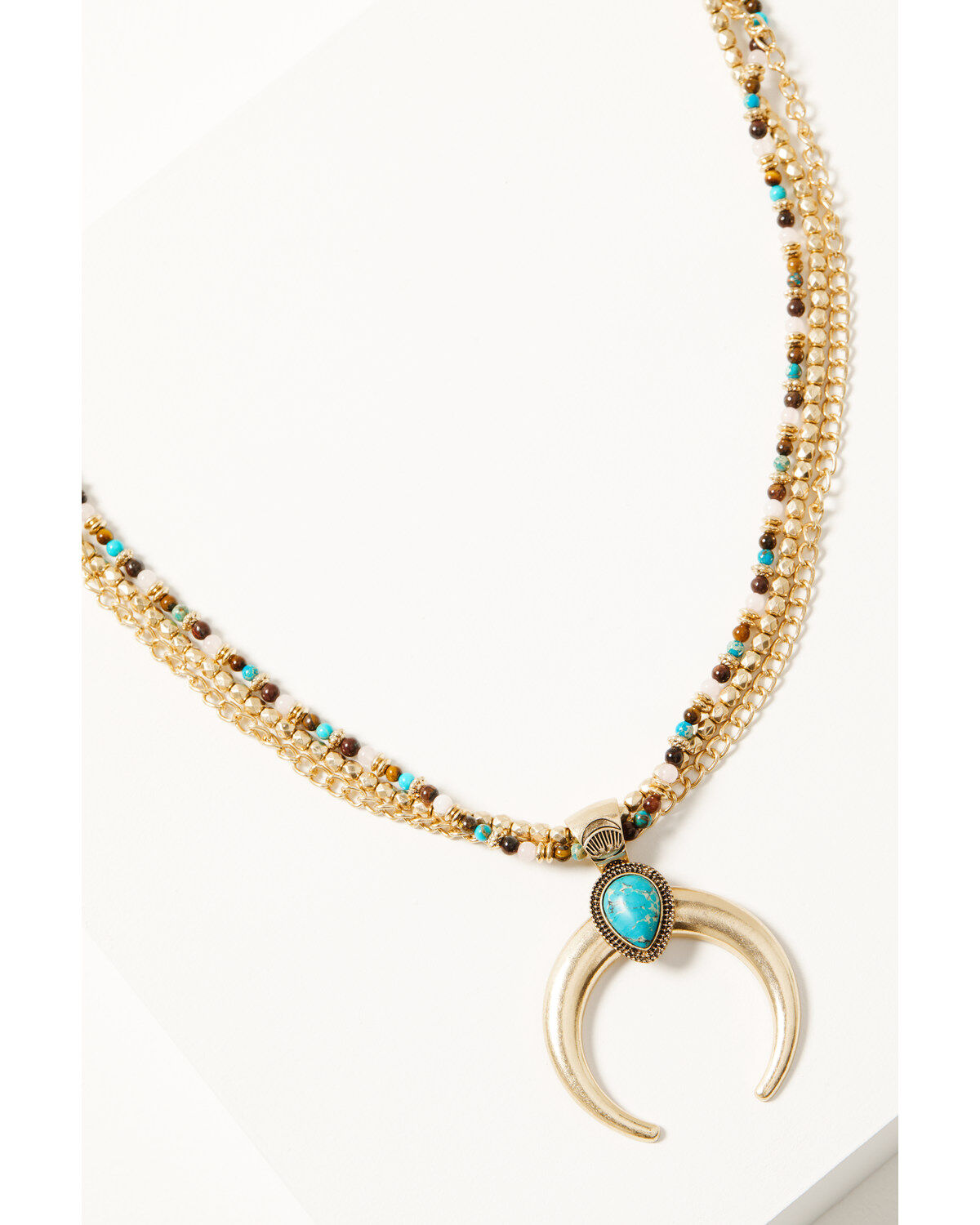 Women's Shyanne Golden Hour Crescent Three-Strand Necklace
