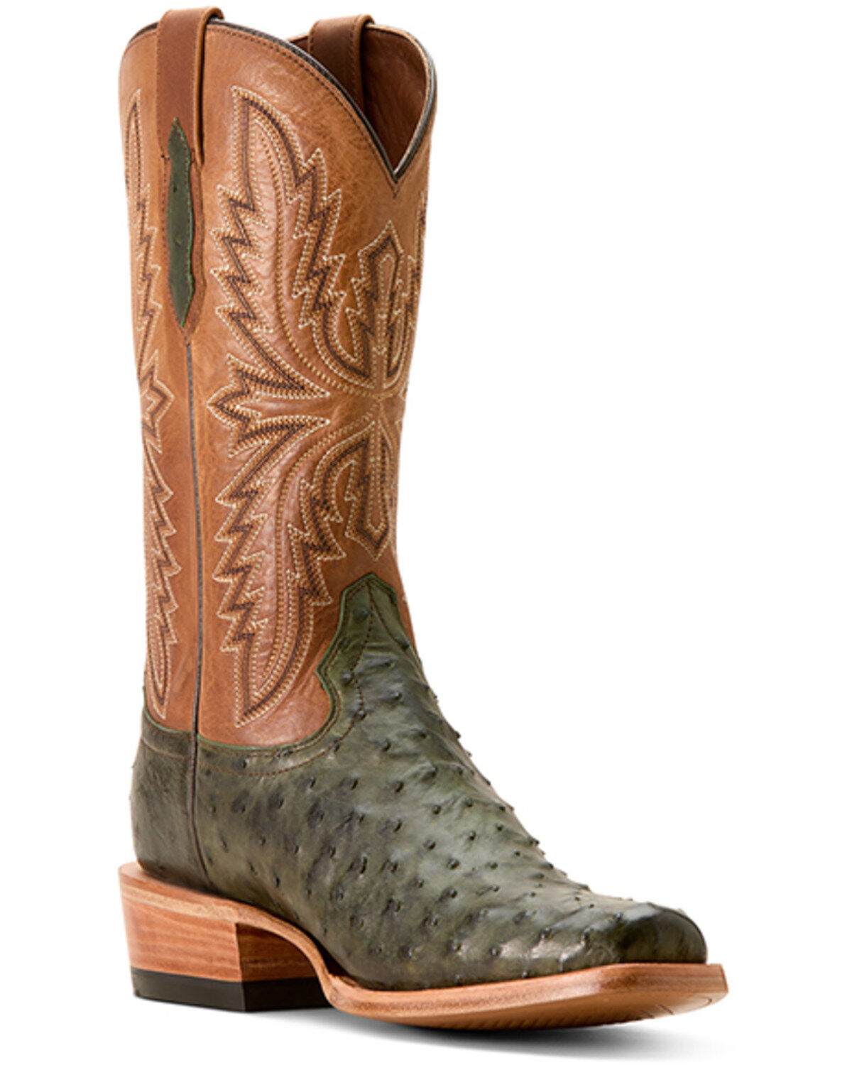 Men's Ariat Futurity Relentless Exotic Ostrich Western Boots - Square