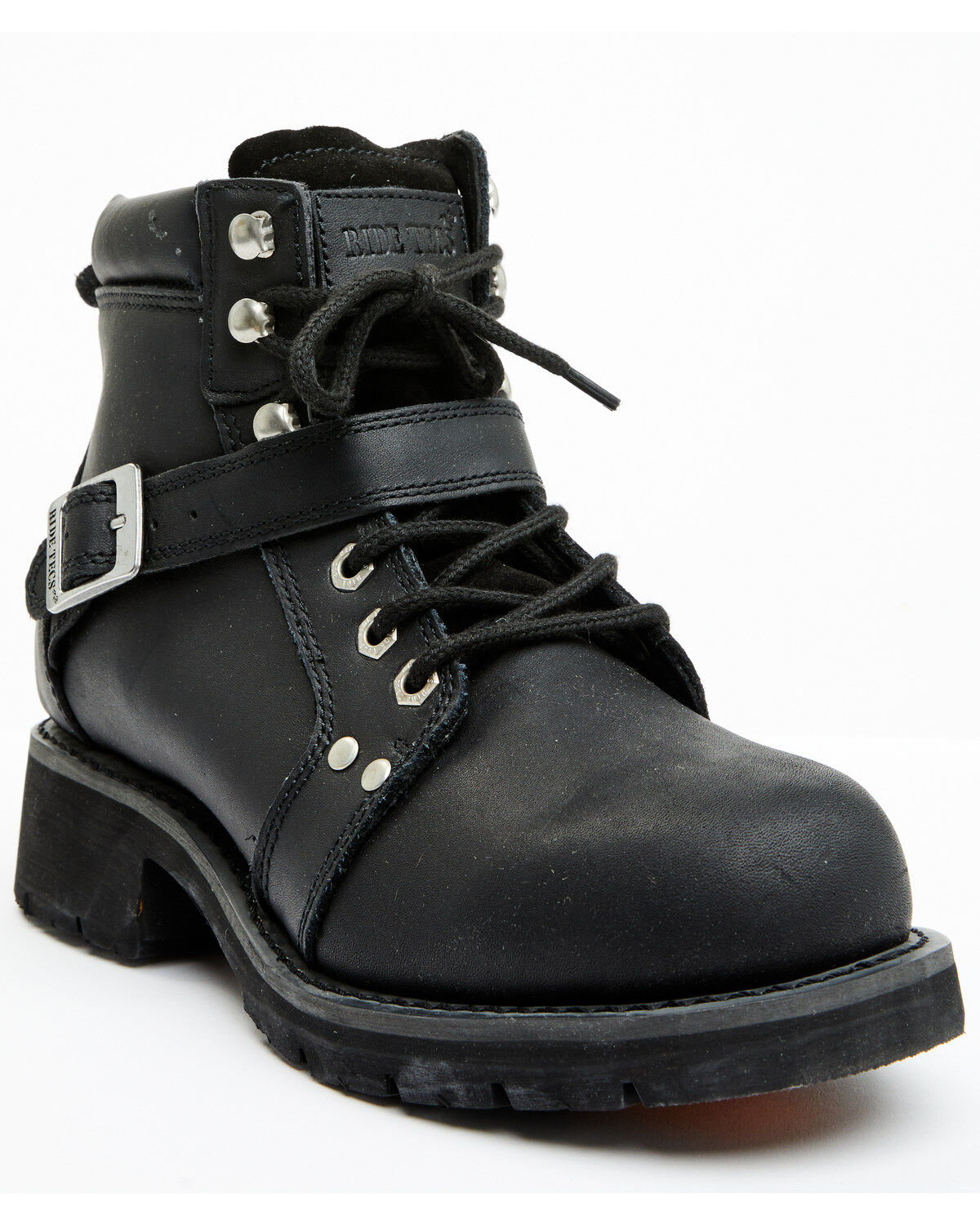 Women's Ad Tec 6" Lace Zipper Biker Boots - Soft Toe