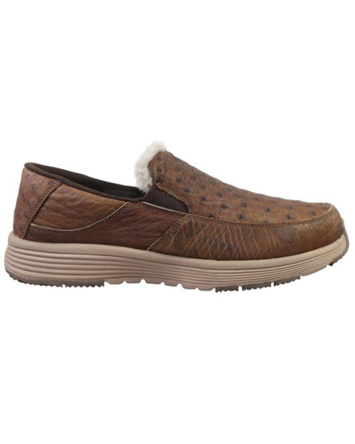Men's Superlamb Bulgan Ostrich Print Casual Shoes - Moc Toe