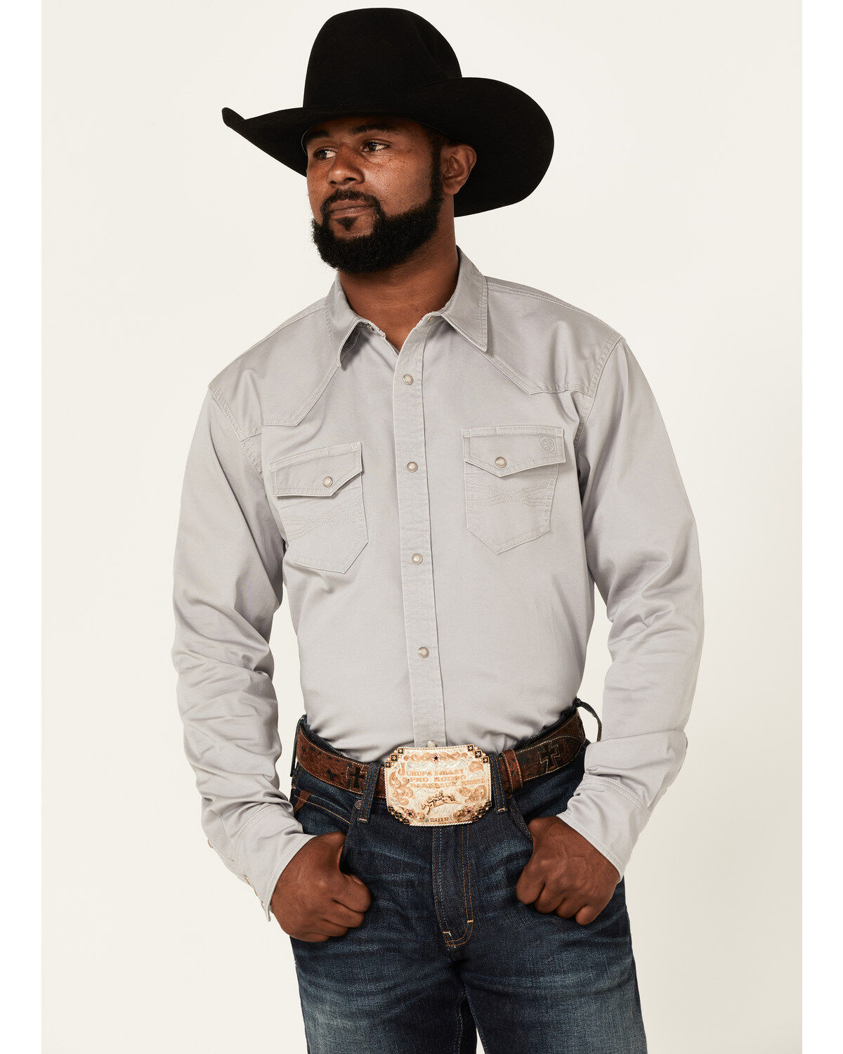 Men's Blue Ranchwear Twill Long Sleeve Snap Western Workshirt