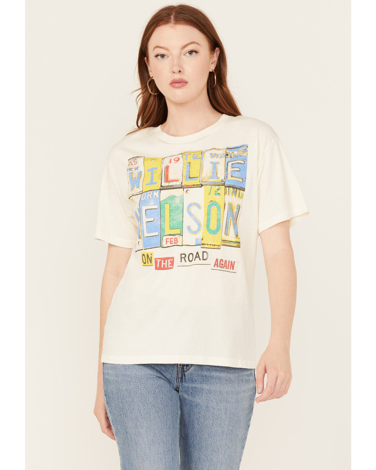 Women's Day Dreamer Willie Nelson On The Road Short Sleeve Graphic Tee
