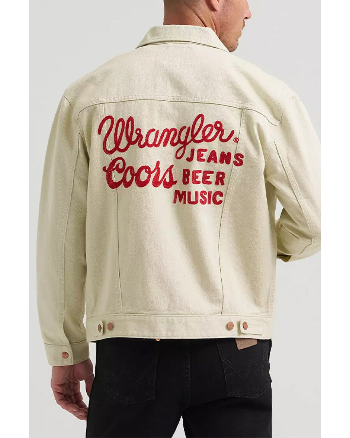 Men's Wrangler X Coors Logo Embroidered Button-Down Jacket