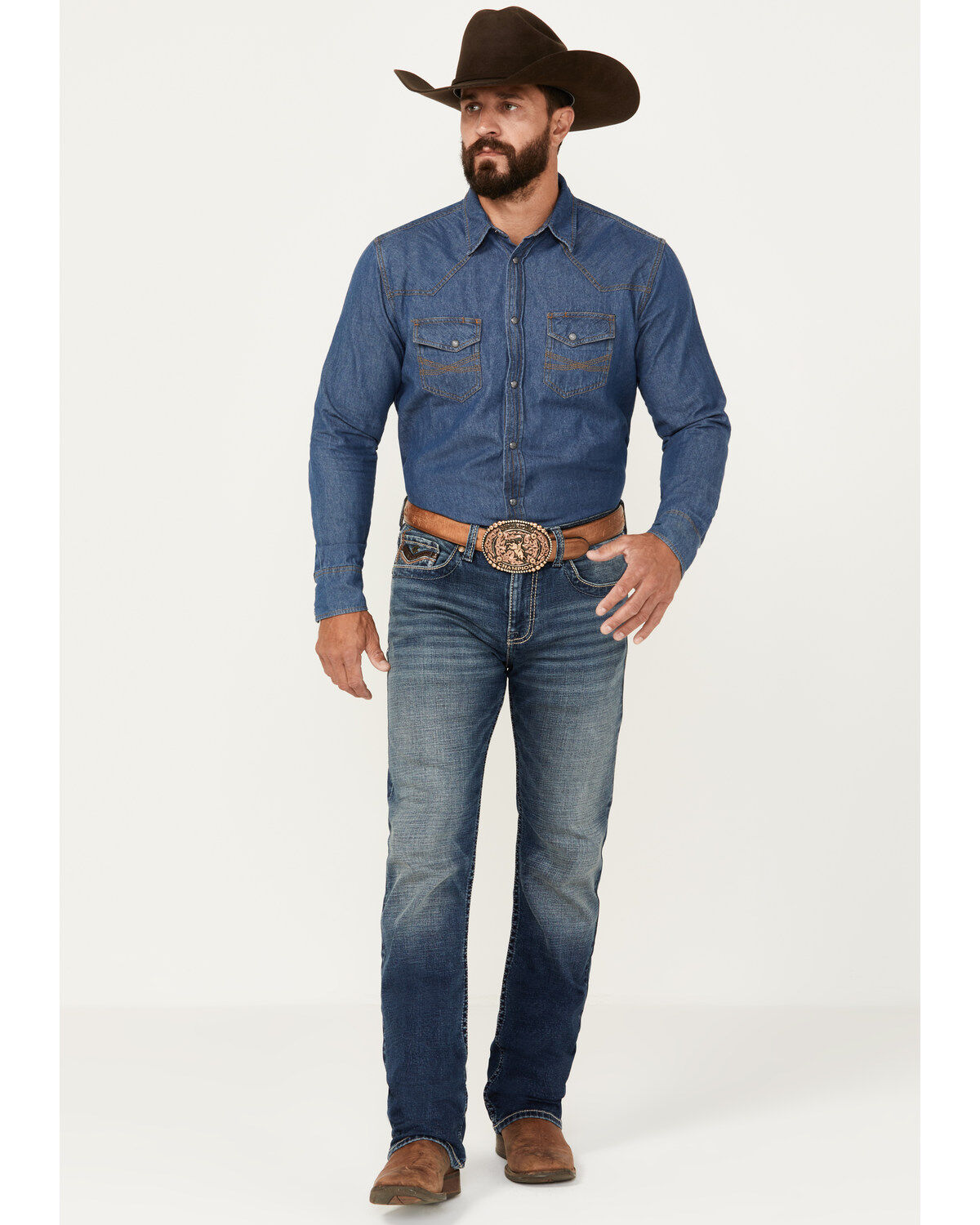 Men's Cody James Sundance Dark Wash Slim Straight Stretch Denim Jeans