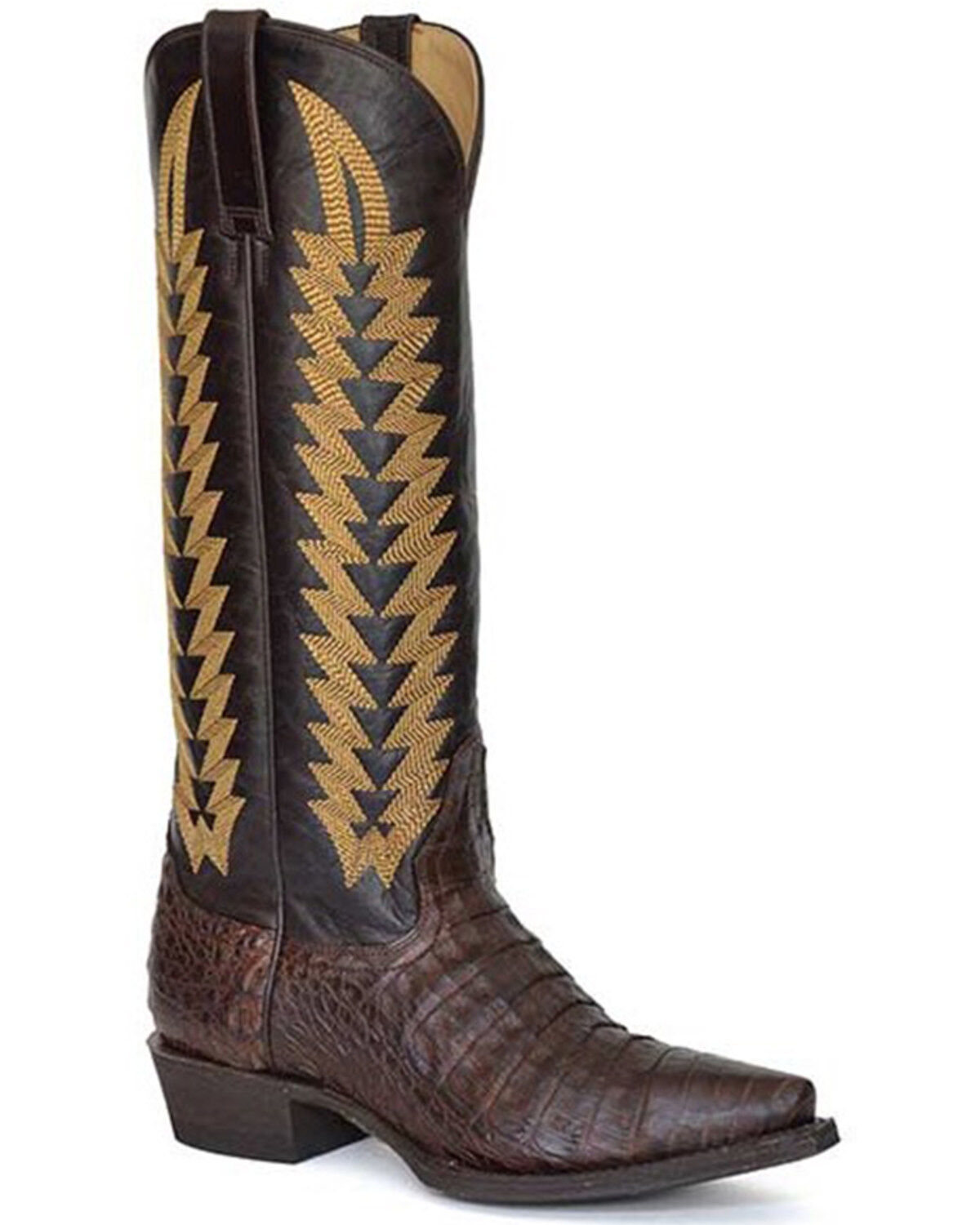 Women's Stetson Exotic Caiman Western Boots - Snip Toe