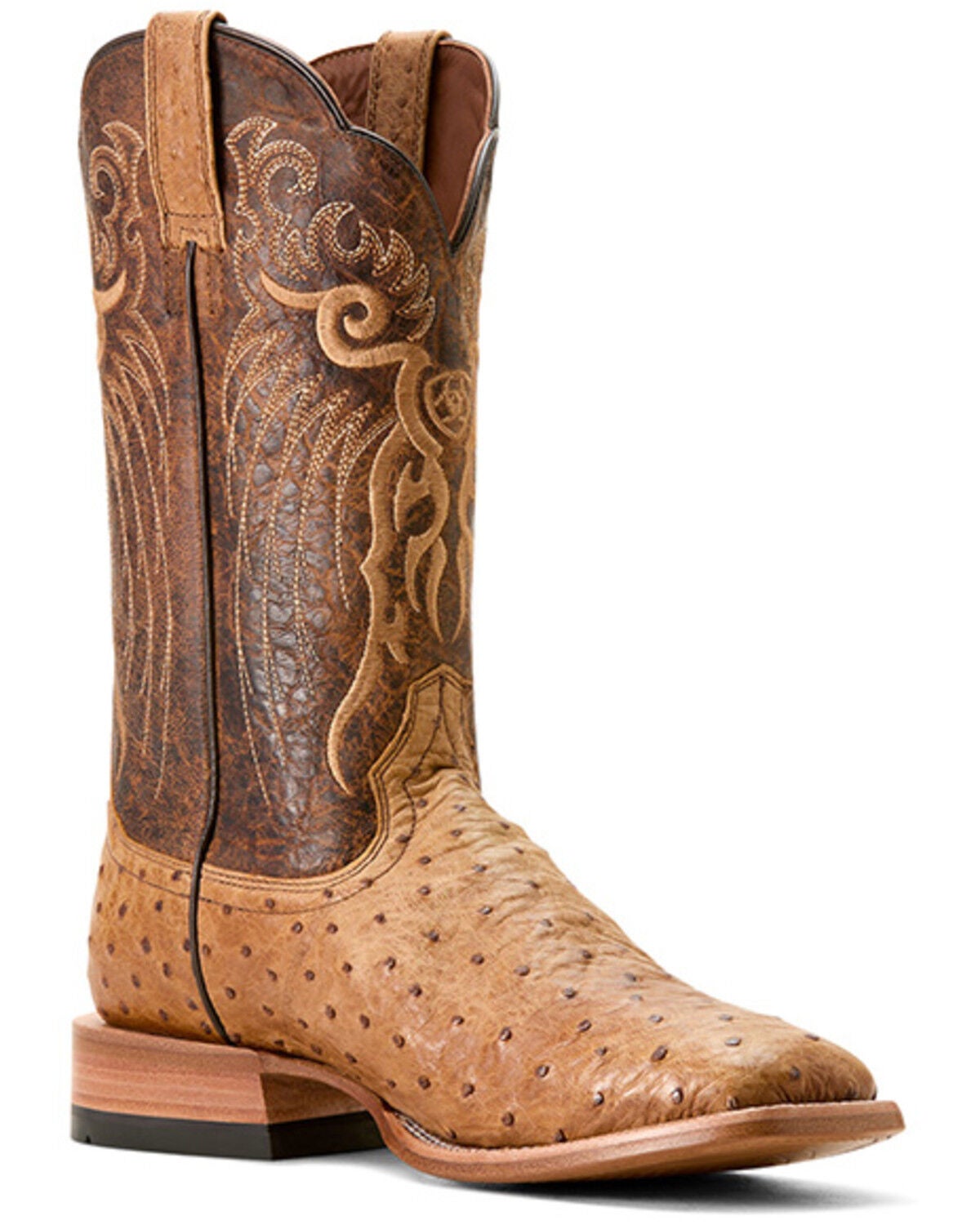 Men's Ariat Exotic Full Quill Ostrich Rio Western Boots - Broad Square
