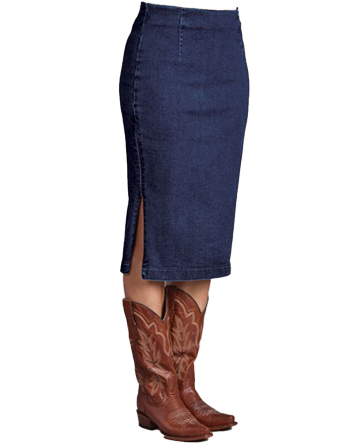 Women's Stetson Dark Wash Spring I Denim Midi Pencil Skirt